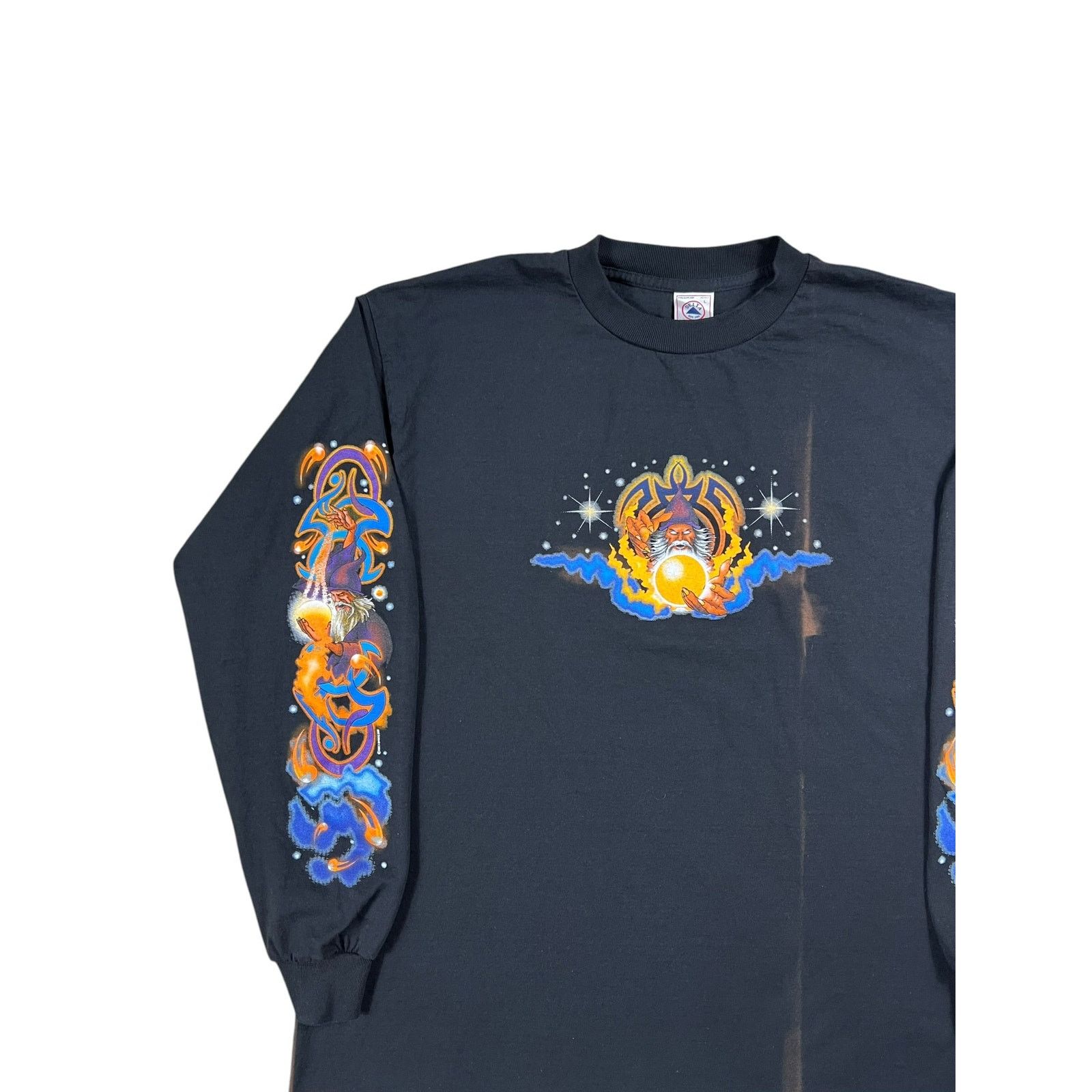 Delta × Vintage Vintage 2001 The Wizard faded long sleeve print shirt (L) Size US L / EU 52-54 / 3 - 4 Thumbnail
