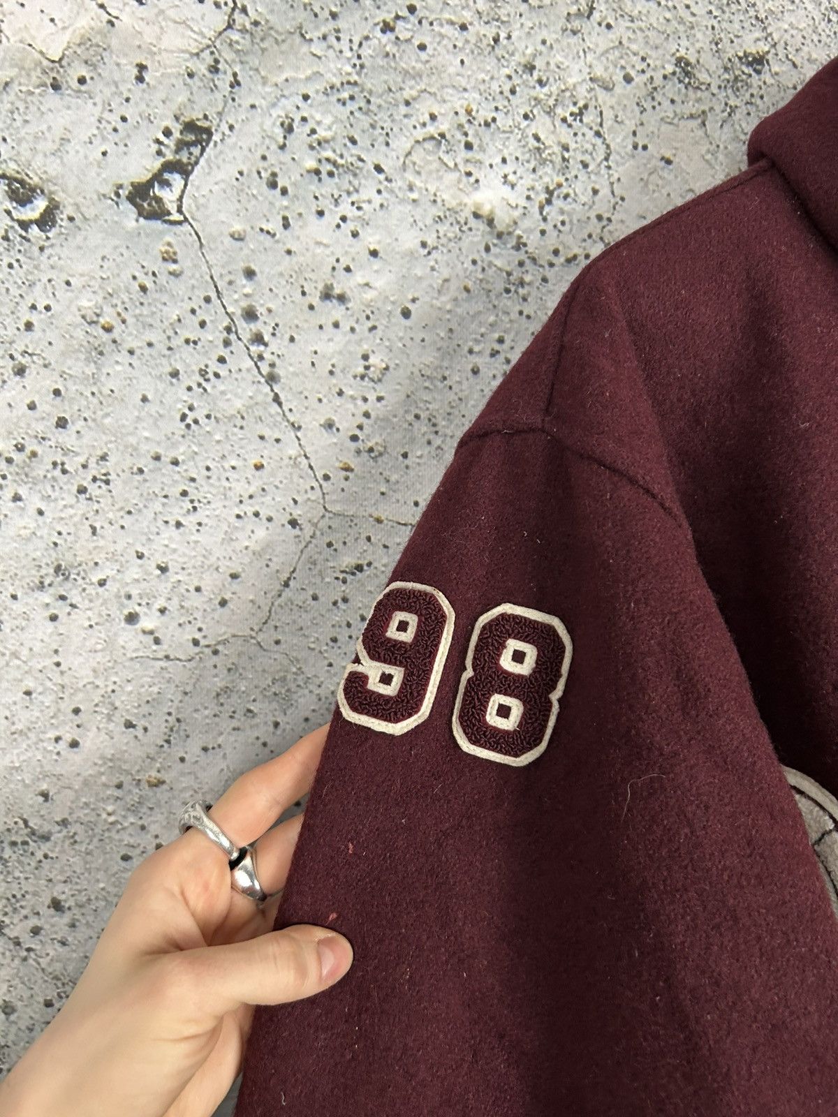 Vintage Vintage Fordham University Wool Varsity Jacket MLB 90s Rare Size US L / EU 52-54 / 3 - 7 Thumbnail