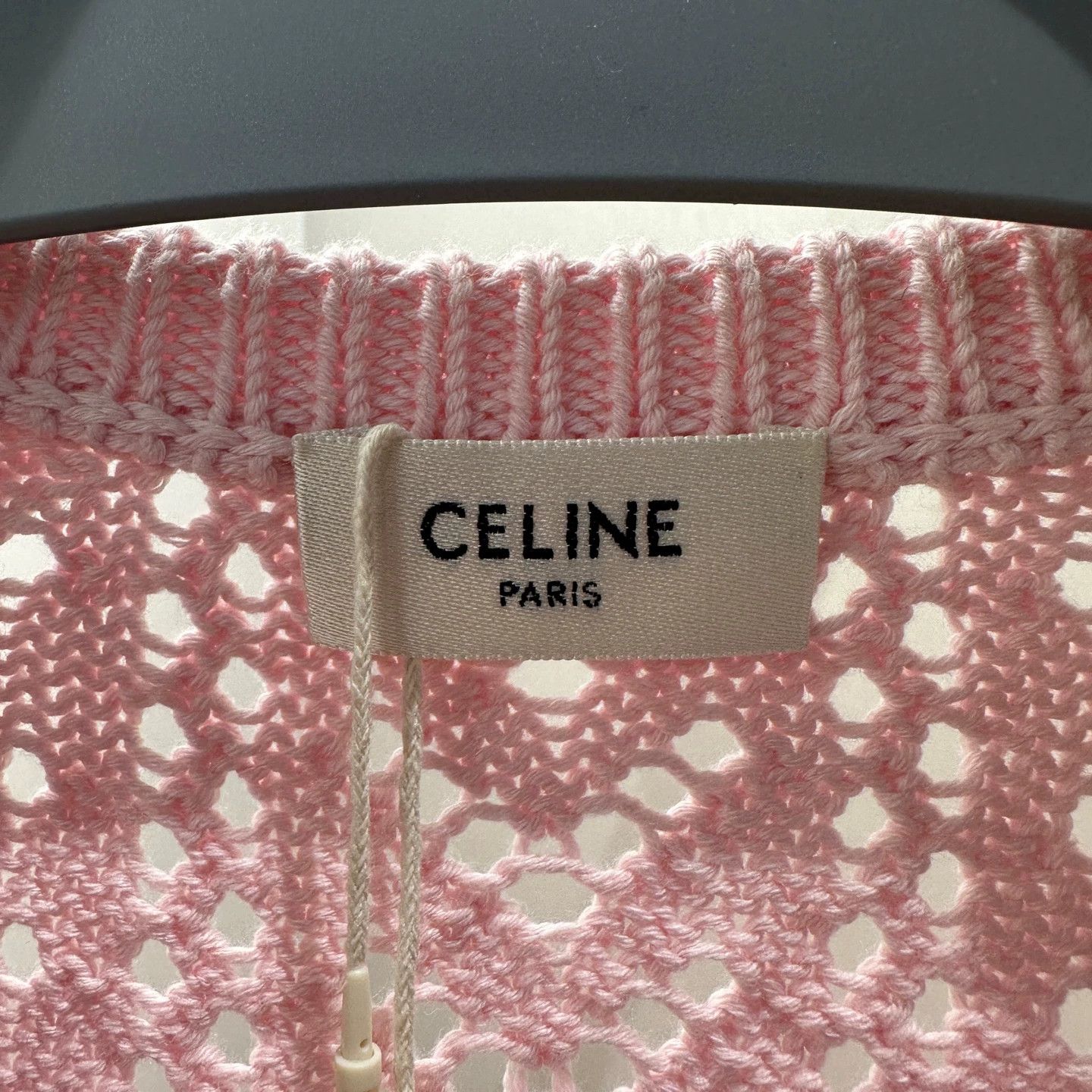 Celine Celine Open Knit Triomphe Full Print Sweater Women's XS Size XS / US 0-2 / IT 36-38 - 3 Thumbnail