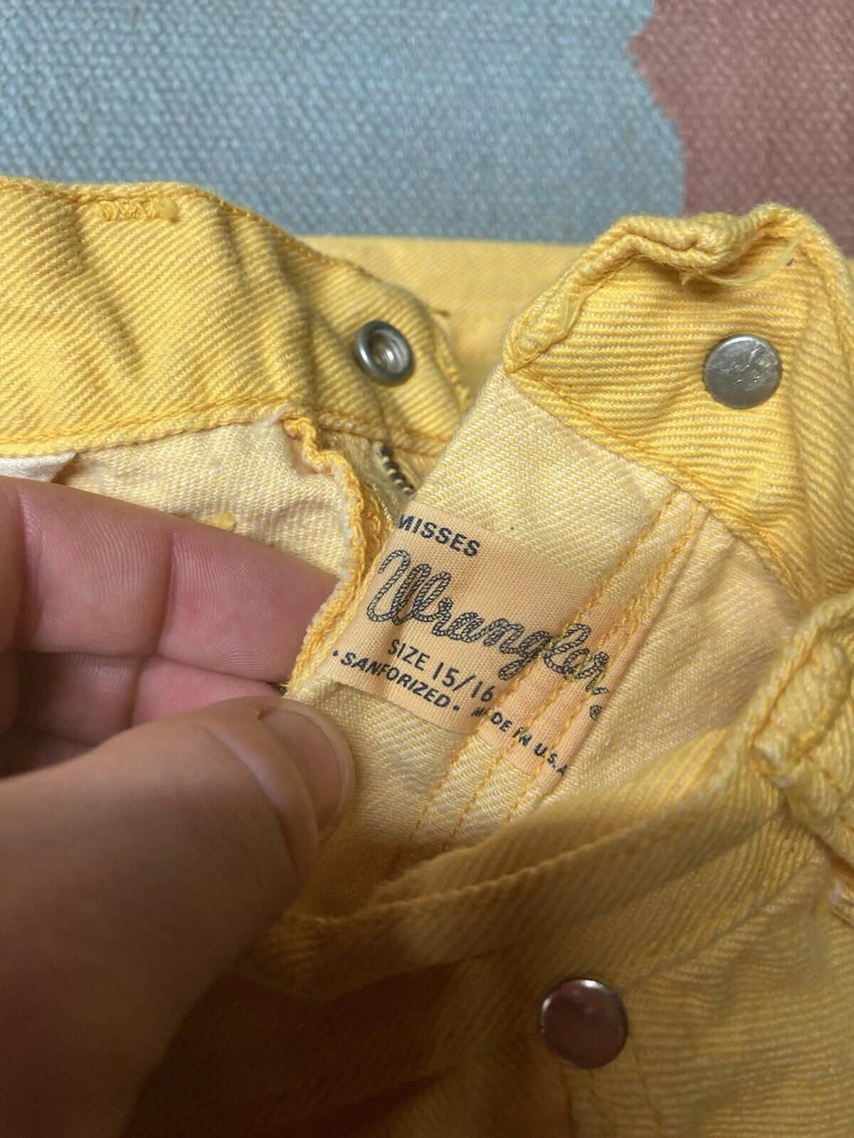 Vintage × Wrangler VTG 60s wrangler misses jeans straight leg women’s 15/16 Size 26" / US 2 / IT 38 - 9 Thumbnail