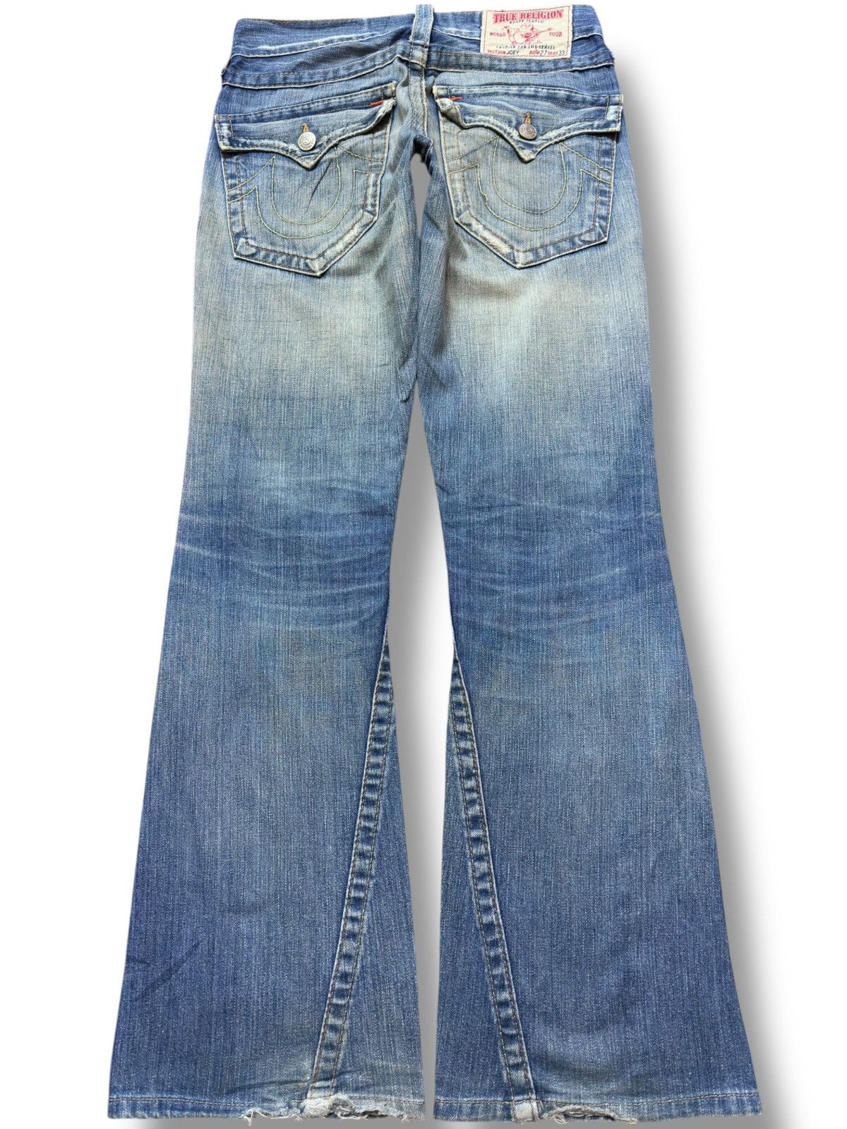 True Religion Vintage True Religion Joey Flare Twist Leg Distressed Denim Size US 31 - 5 Thumbnail
