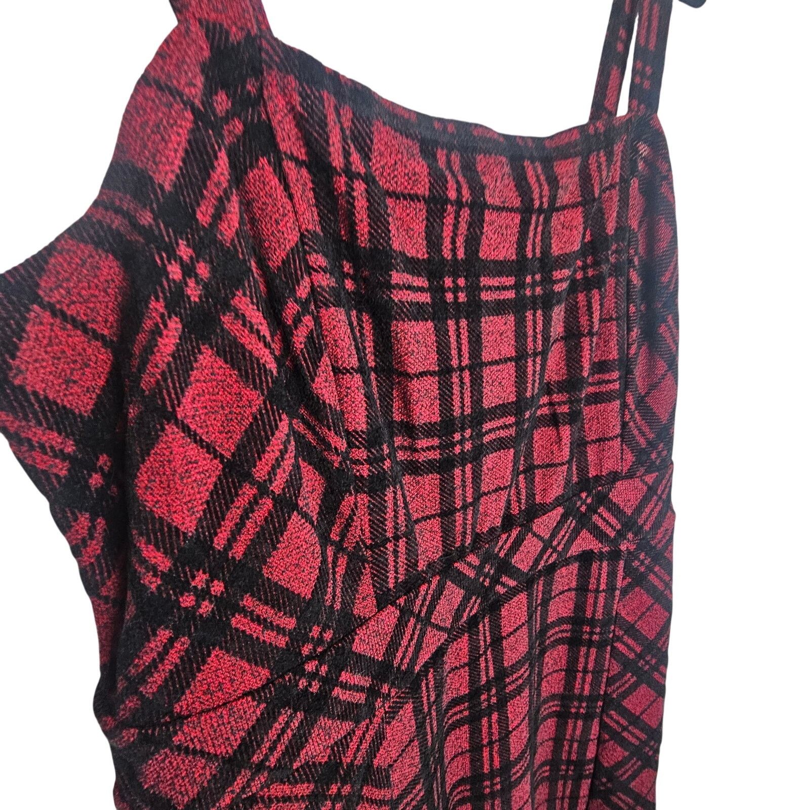 Corridor Torrid Womens Plaid Knit Mini Dress Size 1X Dark Academia Size XL / US 12-14 / IT 48-50 - 6 Thumbnail