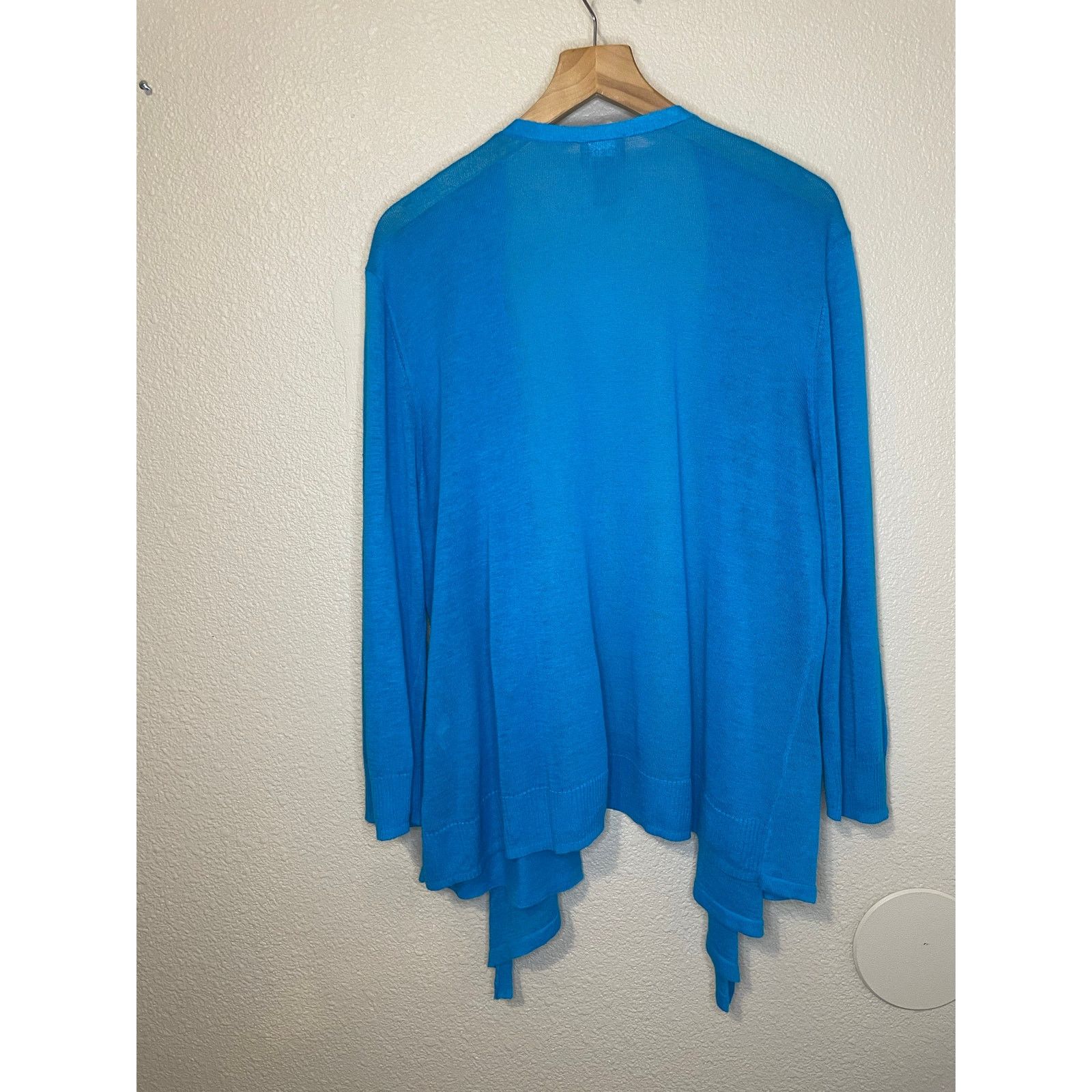 Chicos Chico's Blue Open Front Light Weight Cardigan 3 (XL) Size XL / US 12-14 / IT 48-50 - 2 Thumbnail