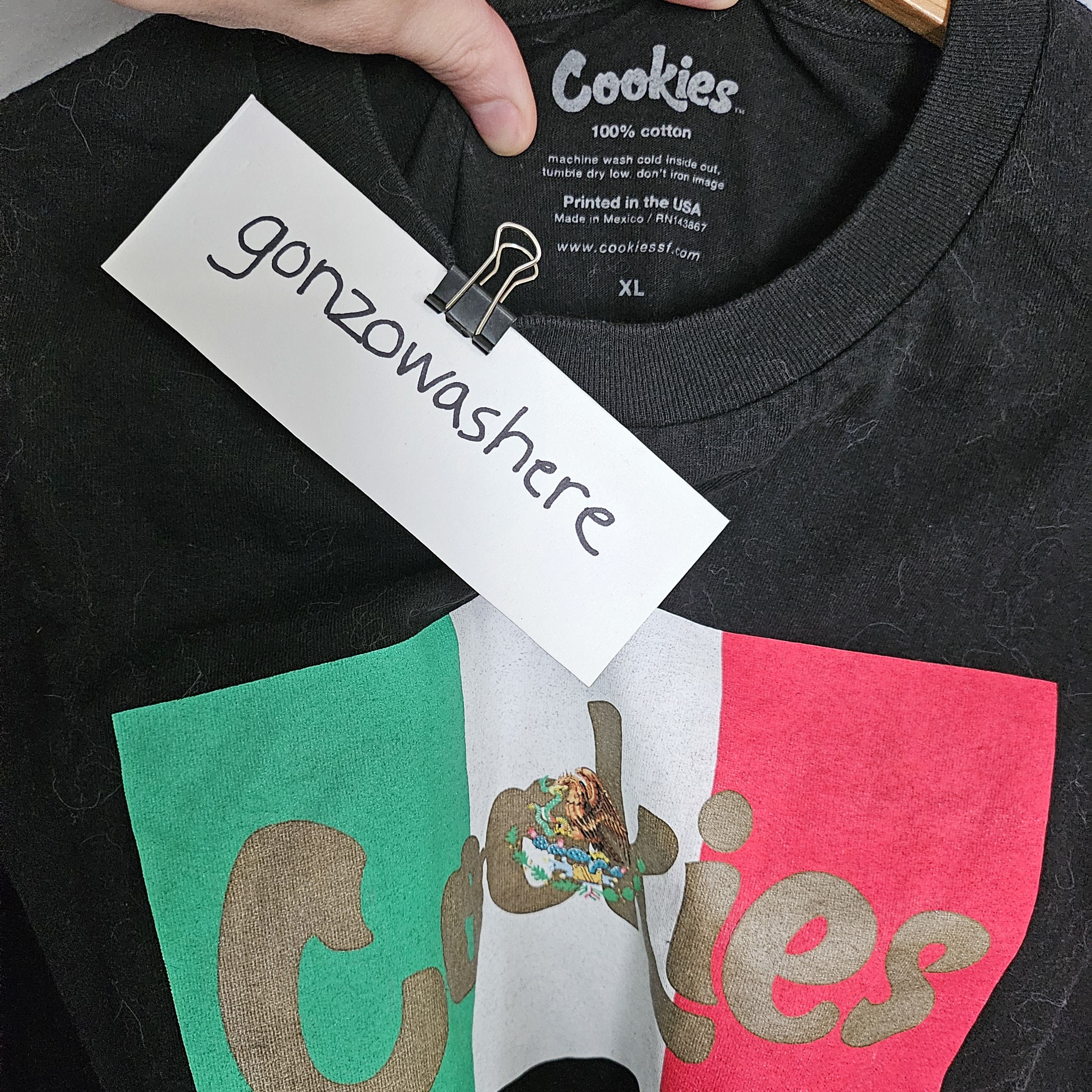Cookies Cookies T-Shirt Mexico Flag Black size XL Size US XL / EU 56 / 4 - 4 Thumbnail