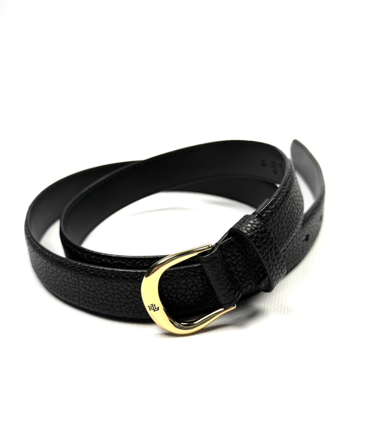 RRL Ralph Lauren LAUREN Ralph Lauren Kenton Leather Skinny Belt Black Women’s Size ONE SIZE - 3 Thumbnail