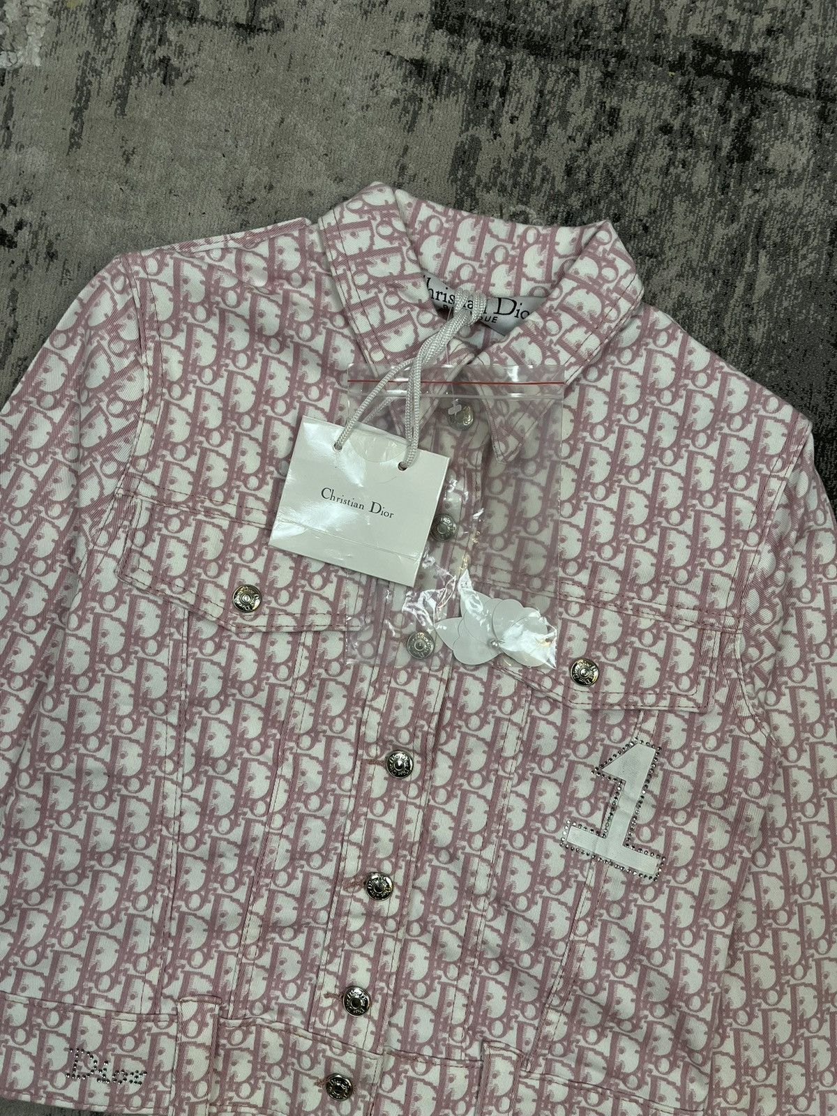 Christian Dior Monsieur Christian Dior by John Galliano vintage pink monogram jacket Size XS / US 0-2 / IT 36-38 - 3 Thumbnail