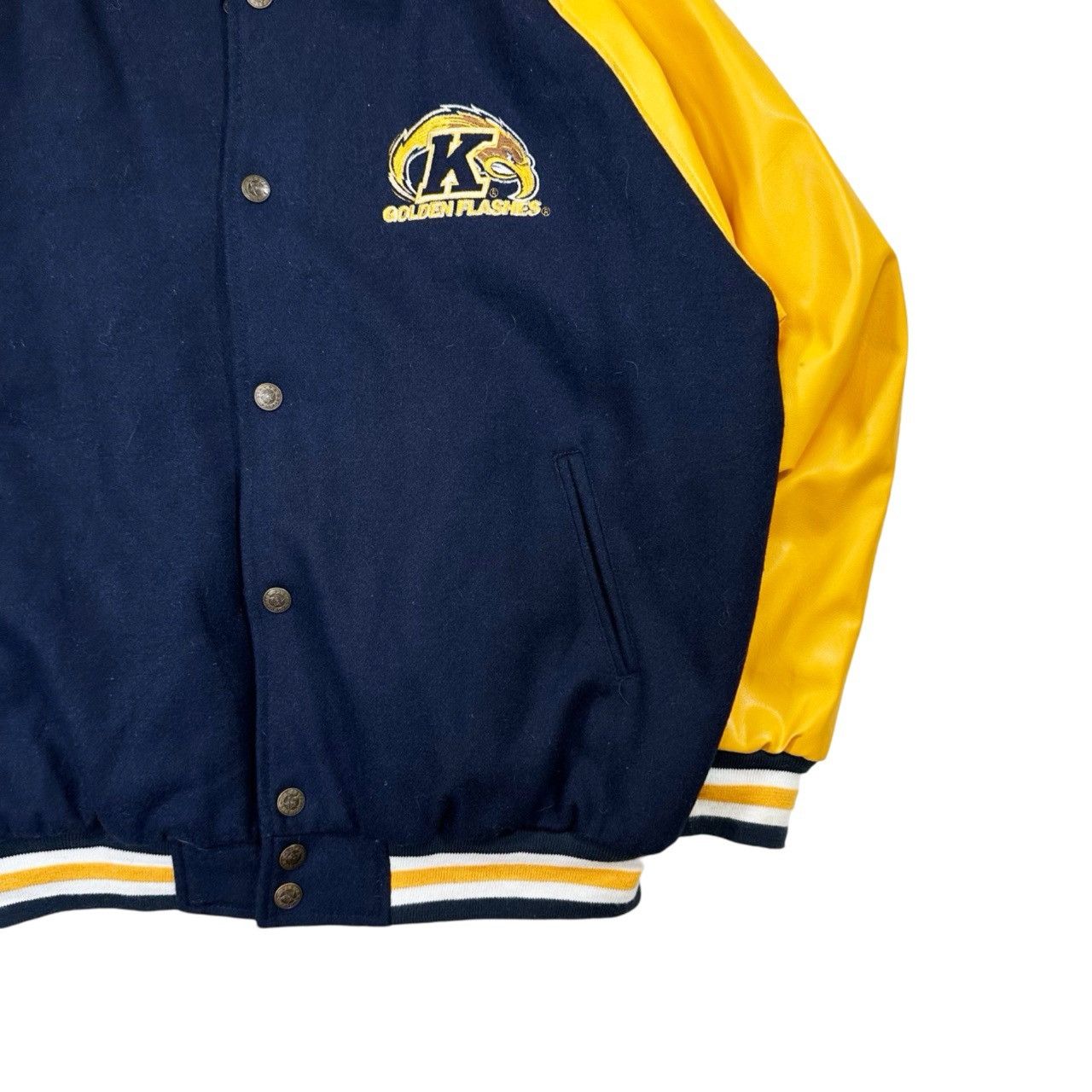 Vintage Vintage Steve & Barry Kent State Golden Flashes Button Up Size US L / EU 52-54 / 3 - 3 Thumbnail