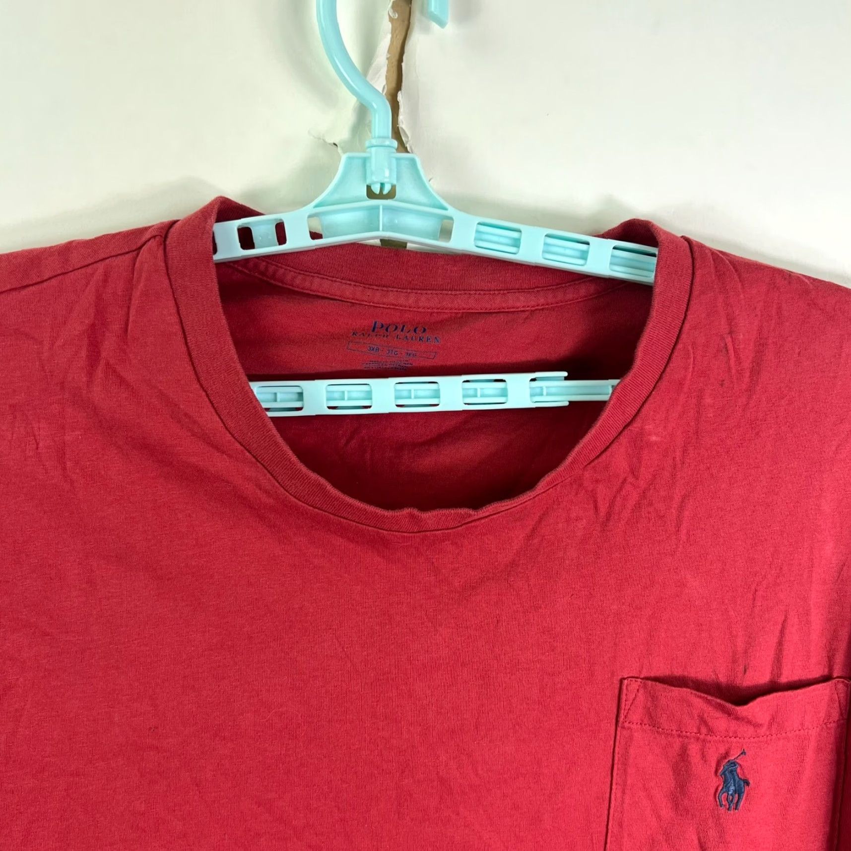 Vintage Polo Shirt 3XL Red Short Sleeve Pocket Logo Embroidered Crew Neck Mens Size US XXL / EU 58 / 5 - 3 Thumbnail