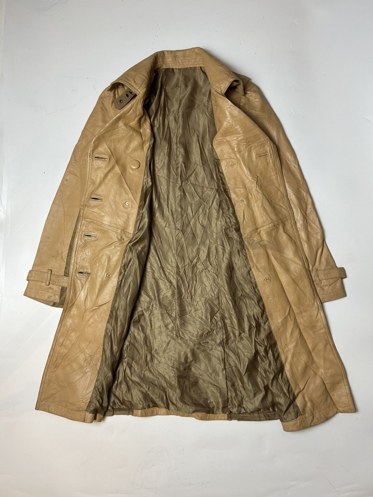 Genuine Leather × Japanese Brand LEFUA LEA LEATHER LONG COAT Size ONE SIZE - 3 Thumbnail