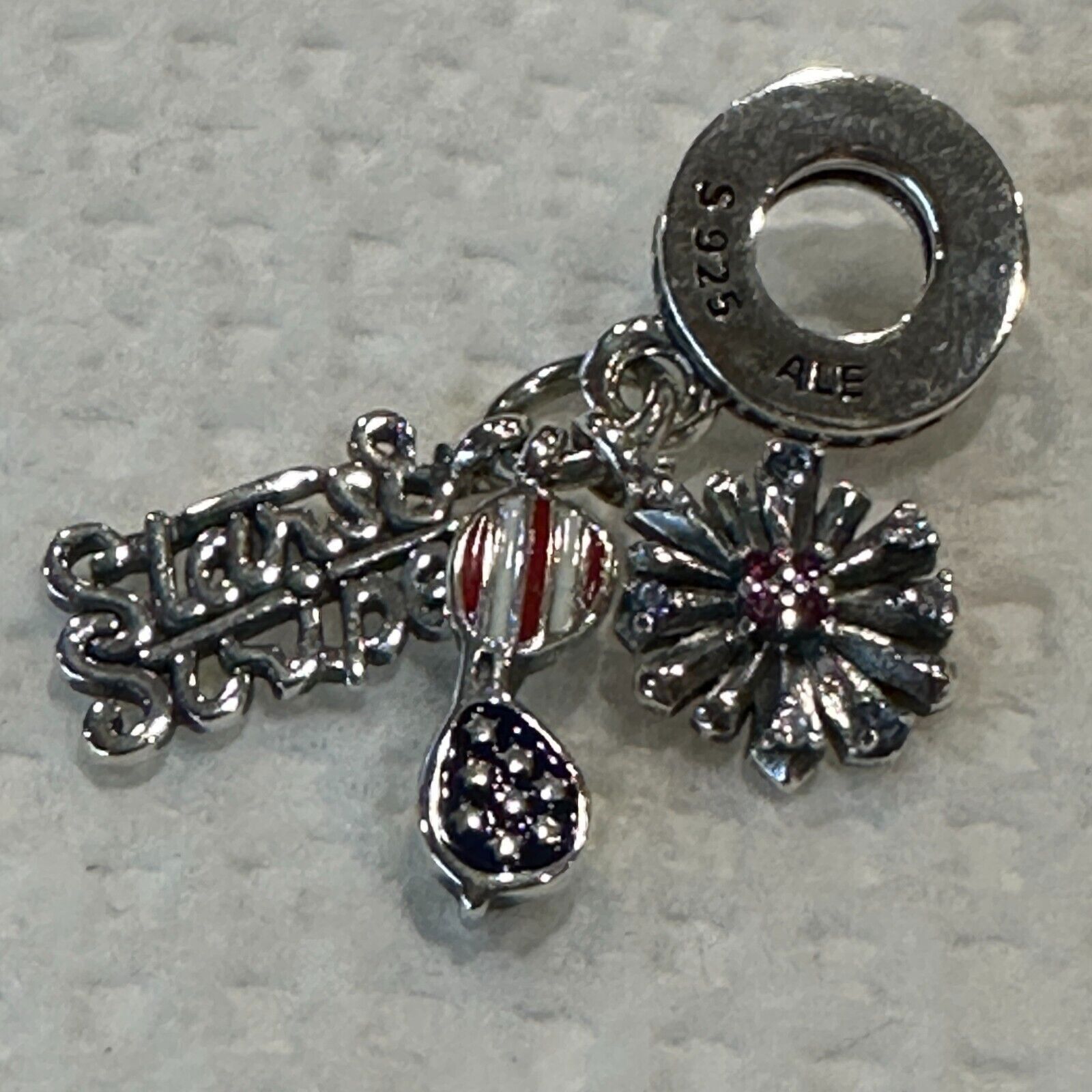 pandora Authentic Pandora, Stars and Stripes USA Dangle Charm, Patri Size ONE SIZE - 5 Thumbnail
