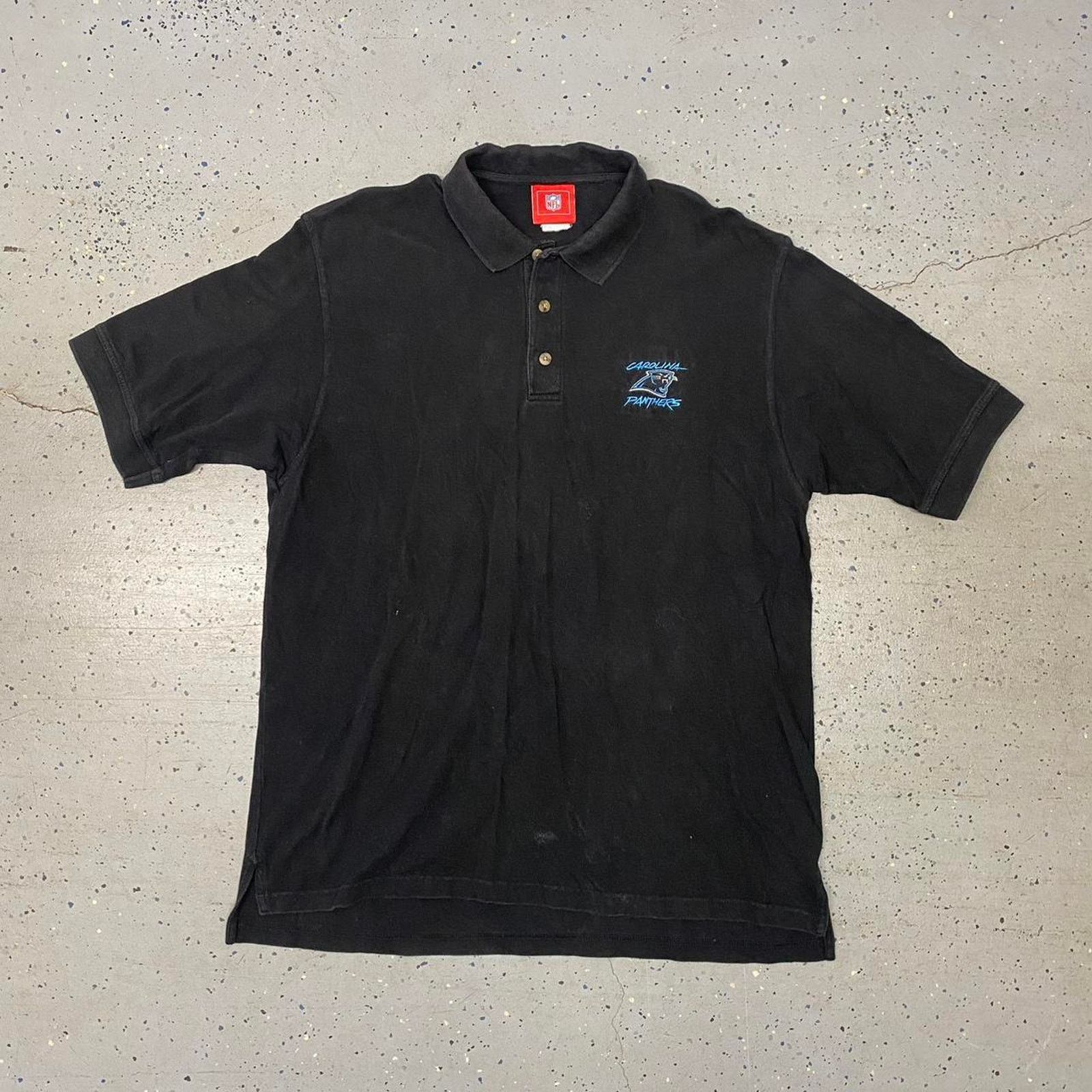 NFL Y2K/90s Carolina Panthers Polo Shirt Size US L / EU 52-54 / 3 - 1 Thumbnail