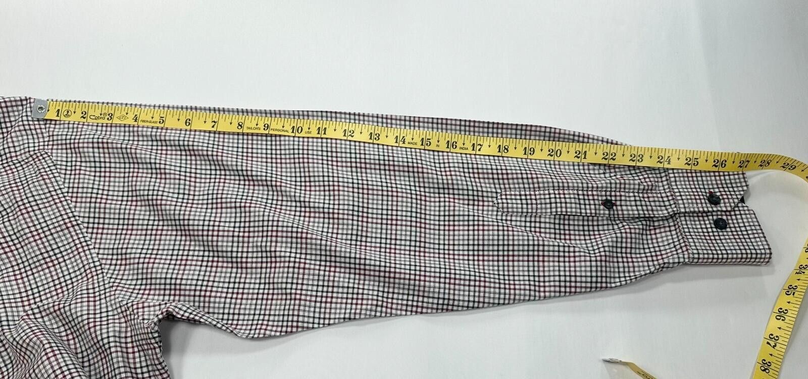 Alex Cannon Alex Cannon Checked Tailored Oxford Button Up Red Mens XL Size US XL / EU 56 / 4 - 5 Thumbnail