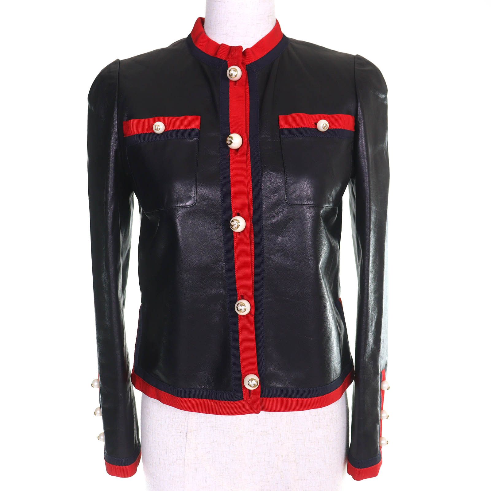 Gucci Gucci Gucci Leather Jacket Leather Outerwear DUTY FREE for USA Size ONE SIZE - 1 Thumbnail