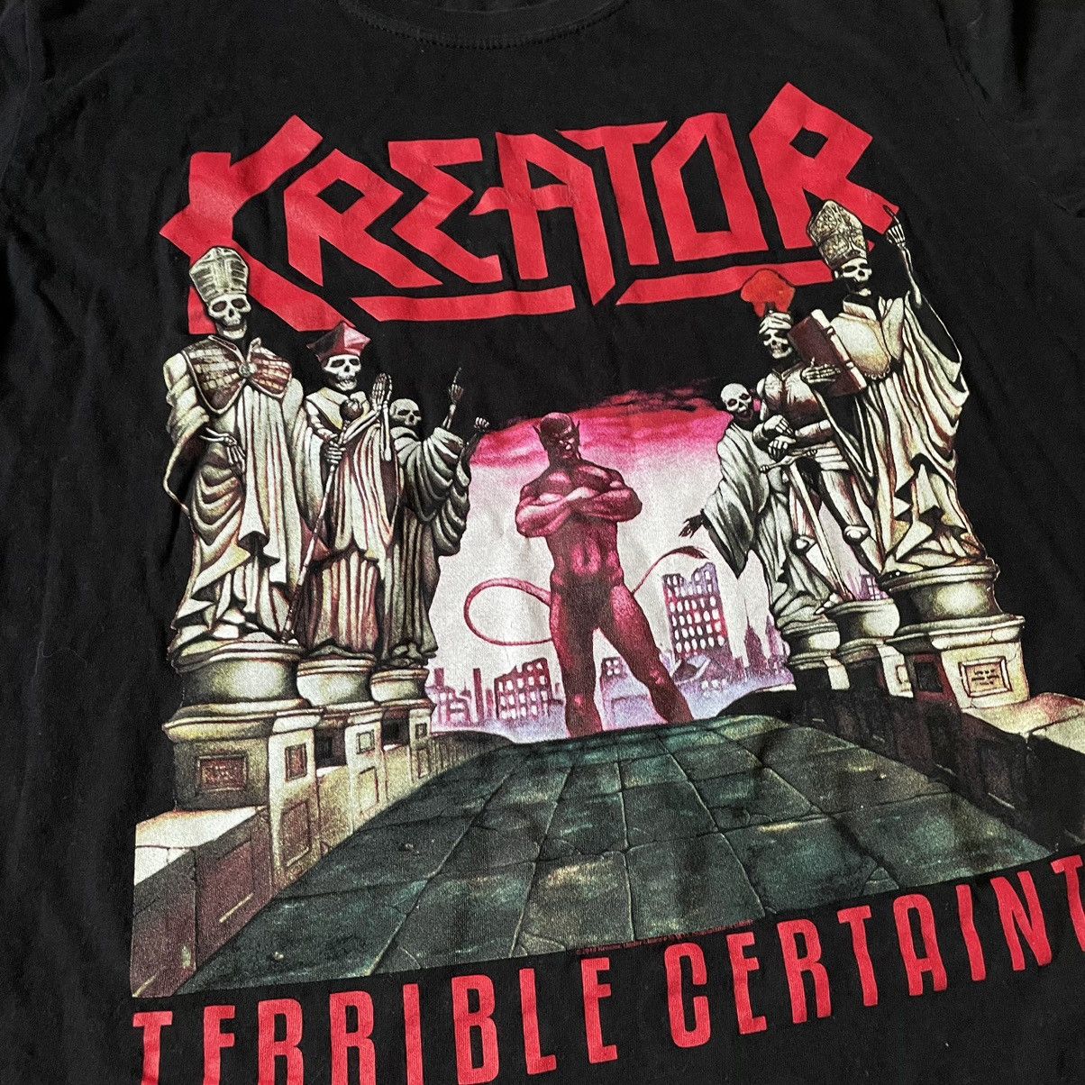 Vintage Vintage Kreator Band Tee Graphic Goth Punk Aesthetic Slim M Size US M / EU 48-50 / 2 - 6 Thumbnail