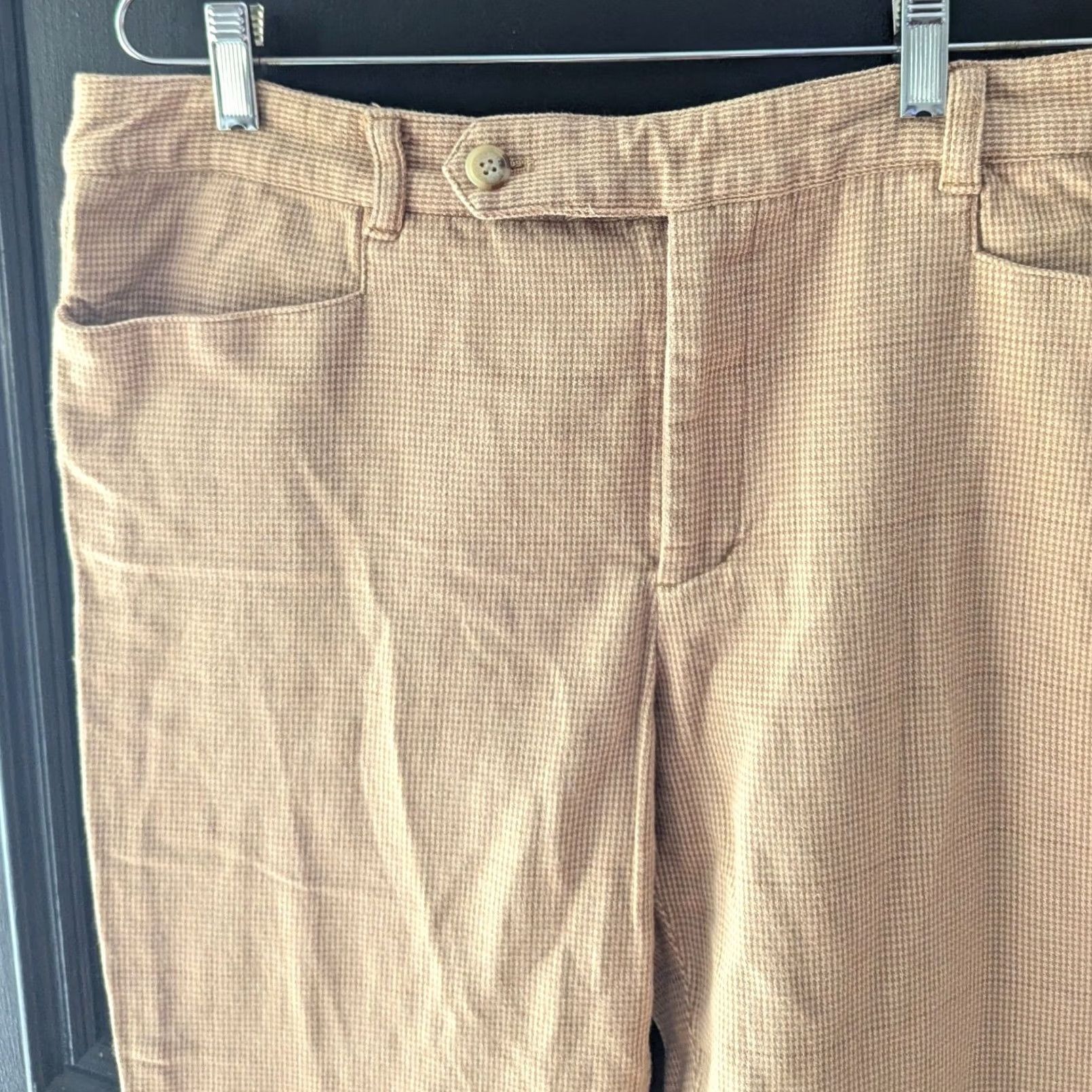 Ralph Lauren Lauren Ralph Lauren Adelle Straight Leg Pants Beige Womens 14 Houndstooth Size 36" / US 14 / IT 50 - 3 Thumbnail
