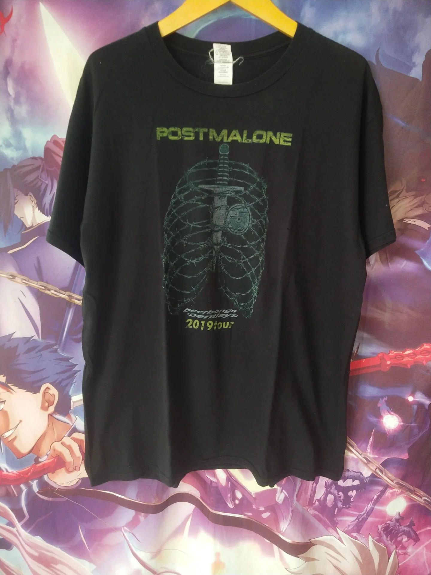 Rap Tees Post Malone 2019 Tour Graphic Rap Music Tee Size US XL / EU 56 / 4 - 1 Thumbnail