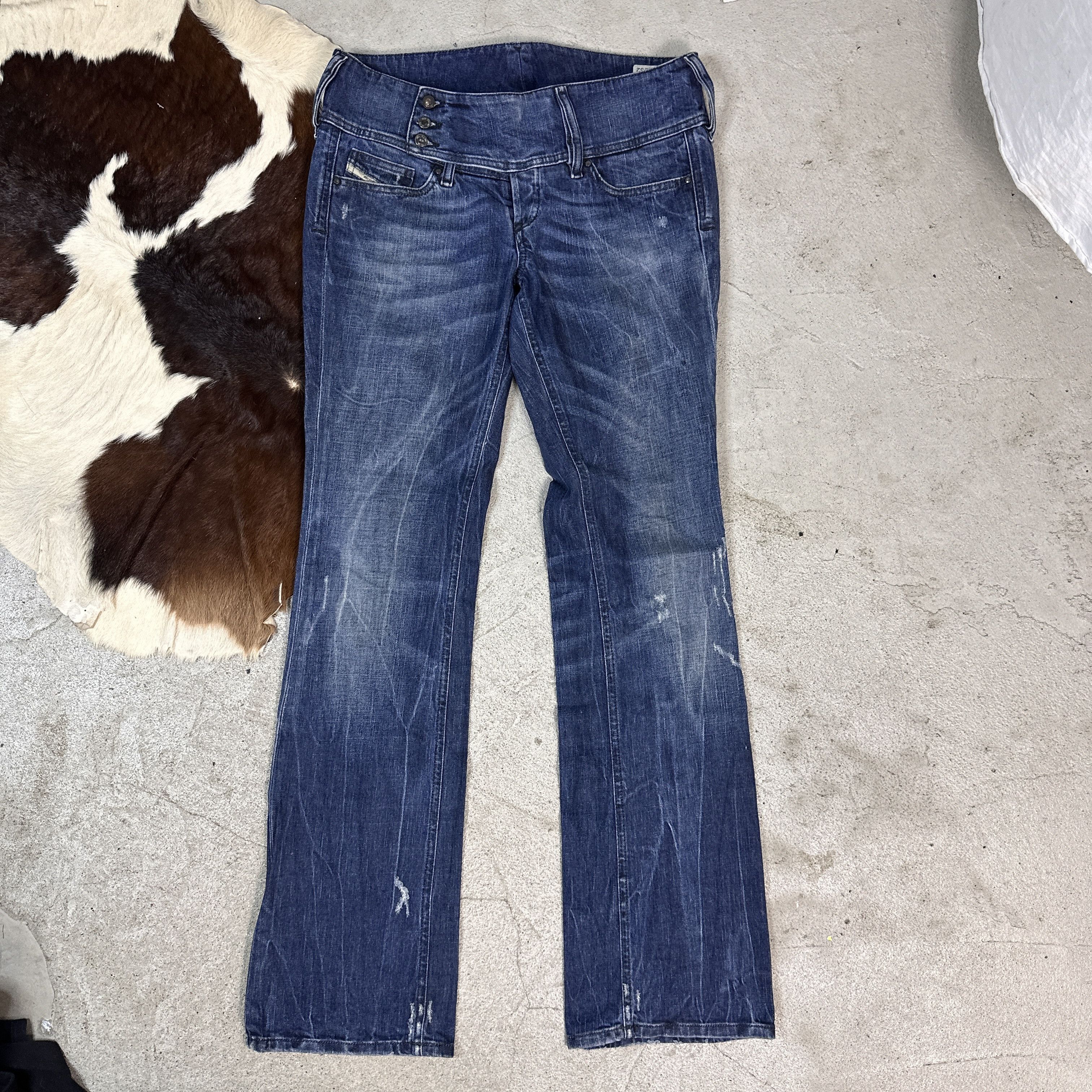 Vintage Diesel Flared Y2K Women's Jeans Size 31" - 1 Thumbnail
