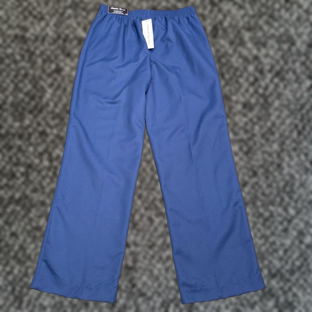 Vintage Alfred Dunner Pants Womens 10 Corduroy Pull On Blue Solid Straight Classic City Scenic Drive New Size 32" / US 10 / IT 46 - 1 Thumbnail