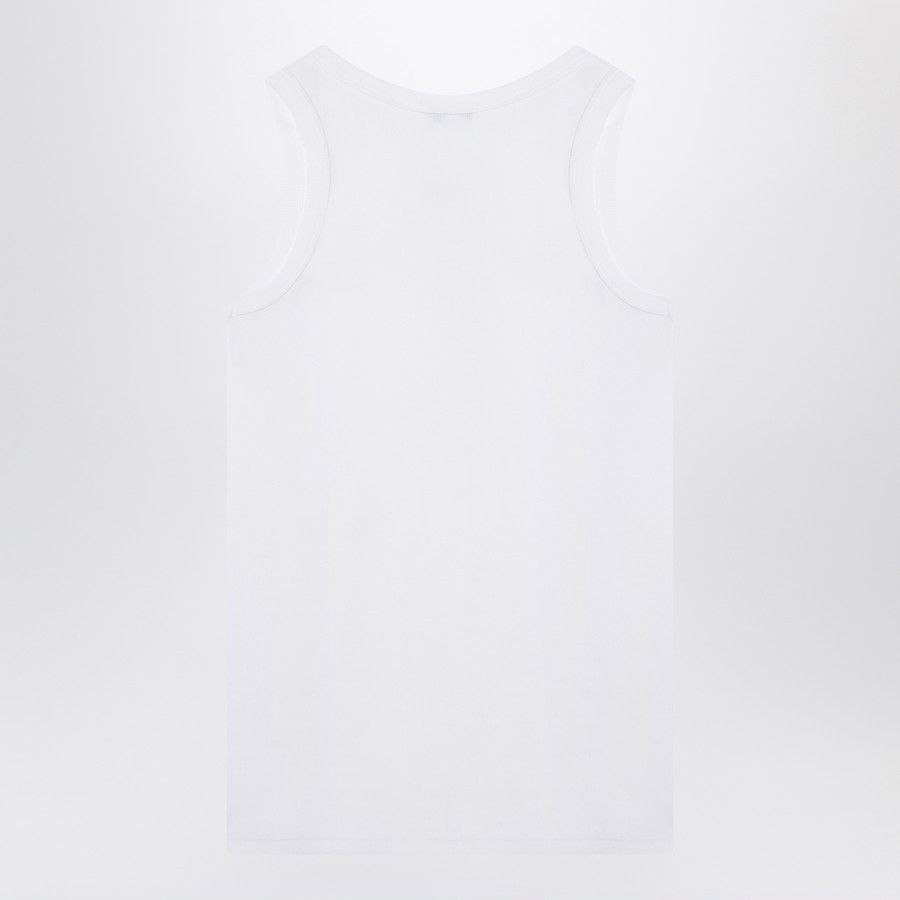 Alexander McQueen o1d2blof0126 Cotton Tank Top in White Size US L / EU 52-54 / 3 - 2 Thumbnail