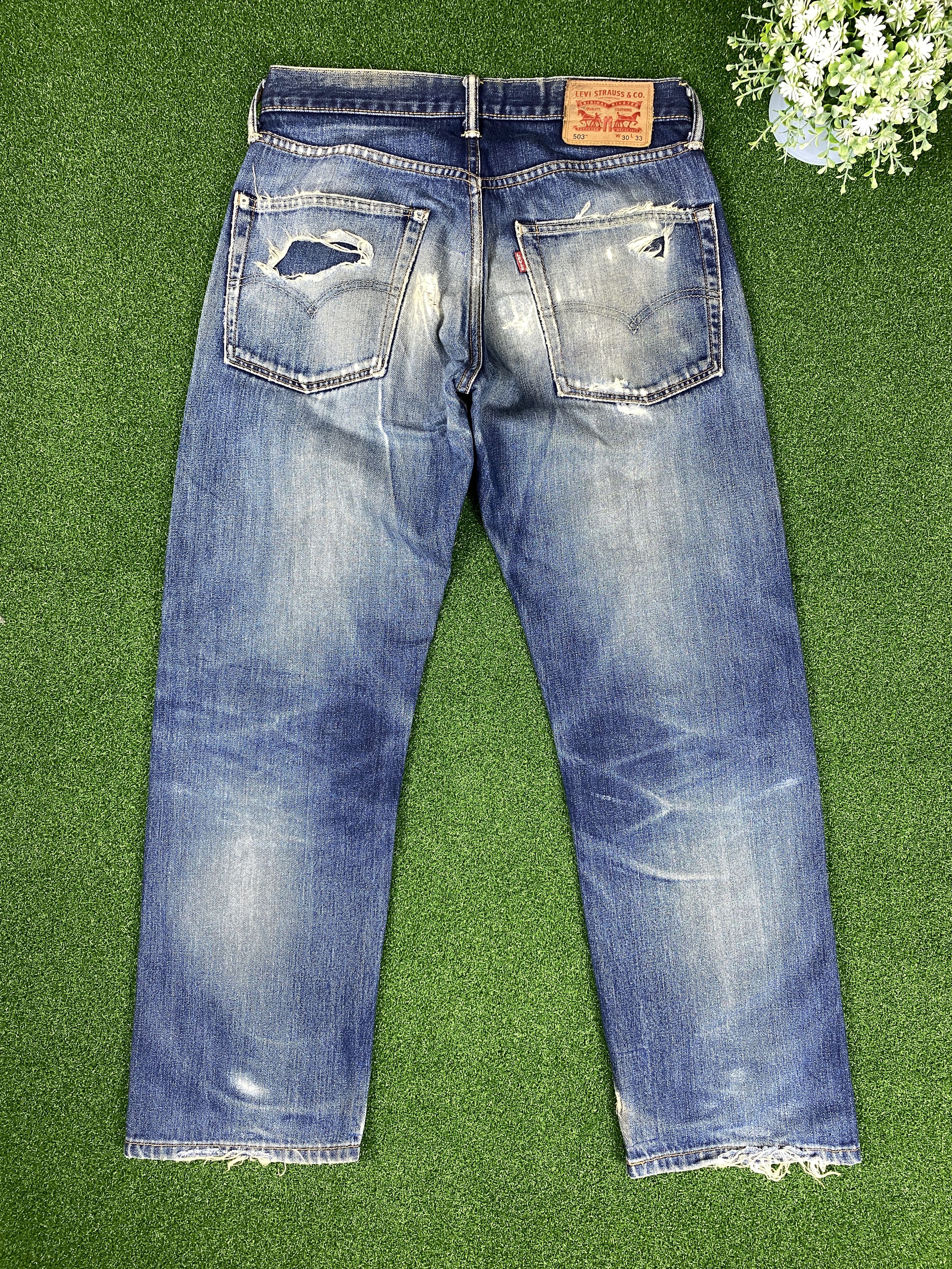 Levi's Vintage Levi's 503 Distressed Faded Blue Jeans CP0033 Size US 32 / EU 48 - 8 Thumbnail