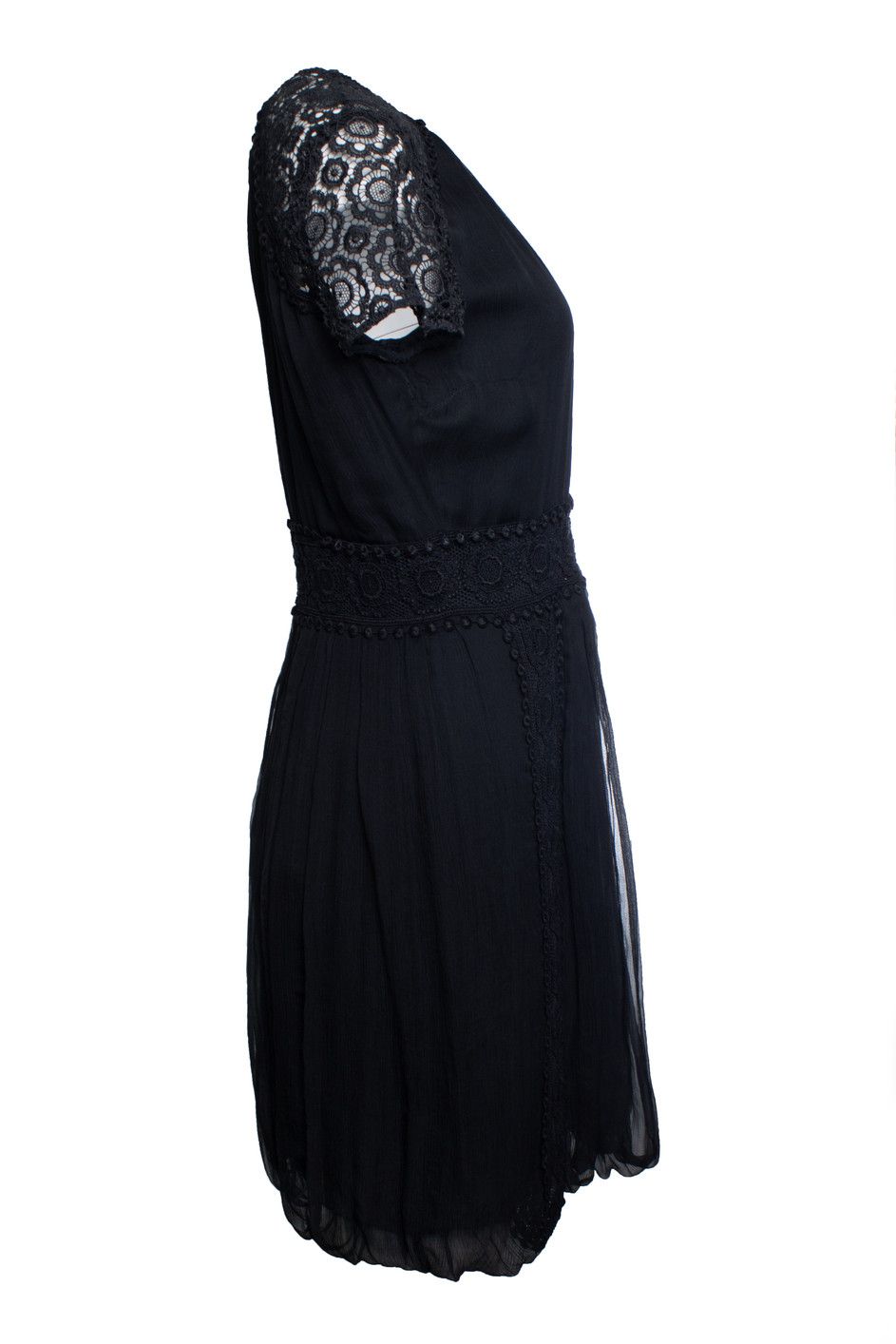 Burberry Burberry, panelled lace dress in black Size M / US 6-8 / IT 42-44 - 4 Thumbnail