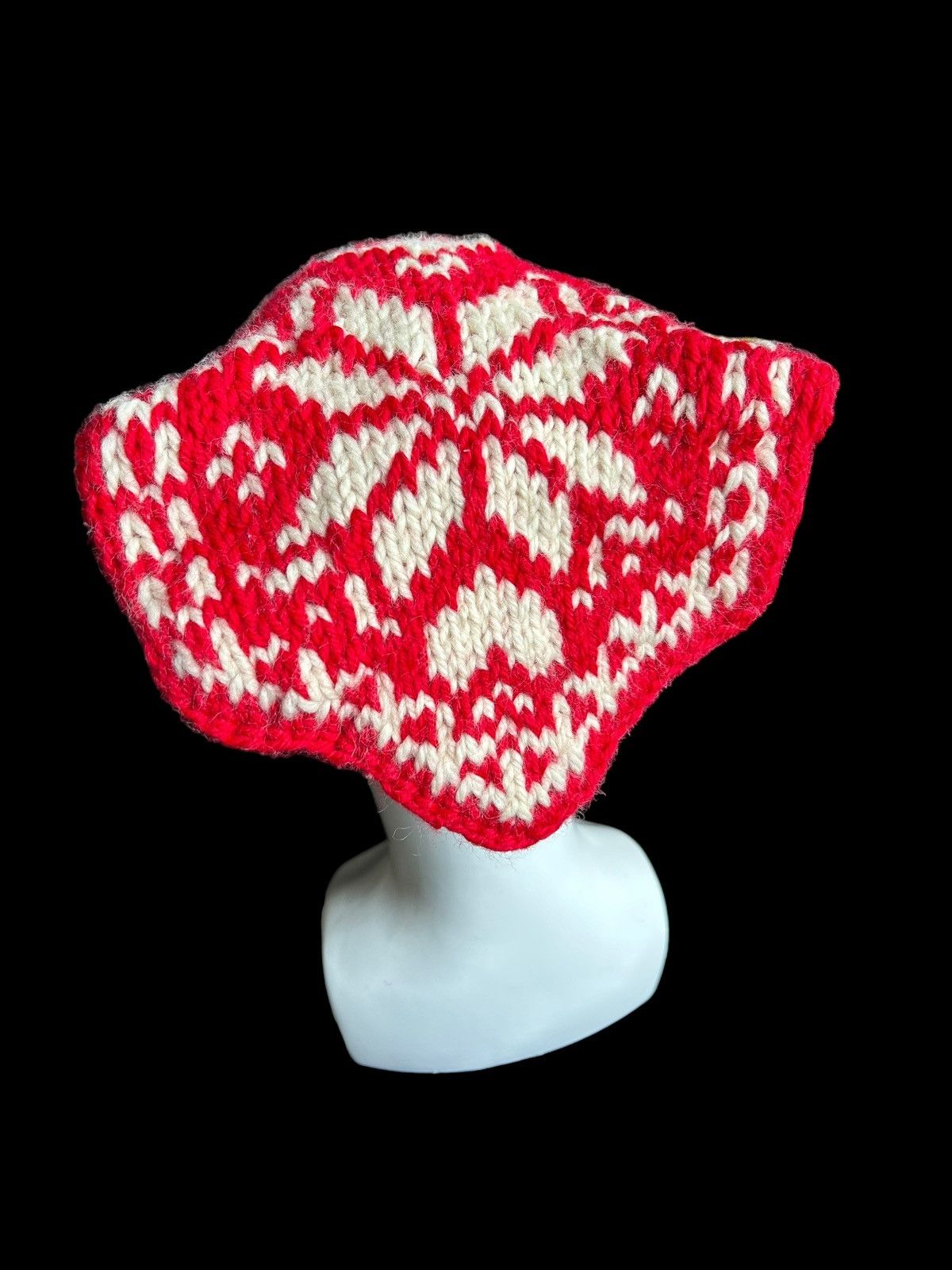 Japanese Brand × Kapital × Vintage Crochet knitted Handmade Big Beanie Hats Size ONE SIZE - 6 Thumbnail