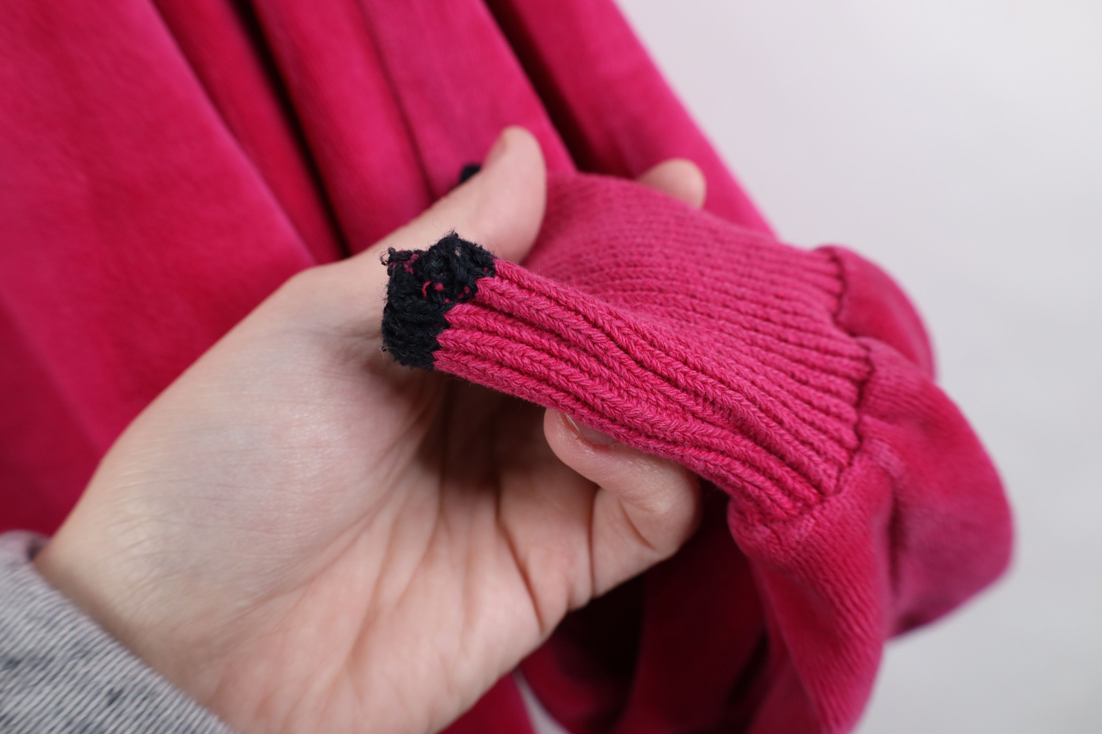 Vintage Vintage 90s Streetwear Blank Velour Turtleneck Sweater Pink Size M / US 6-8 / IT 42-44 - 10 Thumbnail