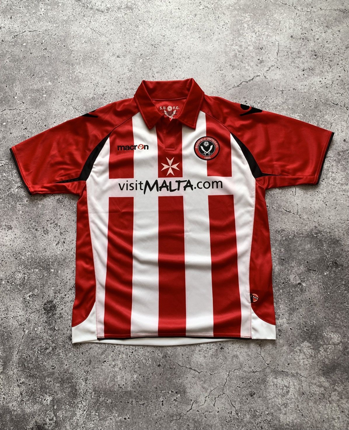 Macron 🔥MACRON SHEFFIELD UNITED 2009/2010 HOME SOCKER JERSEY KIR TE Size US XS / EU 42 / 0 - 1 Thumbnail