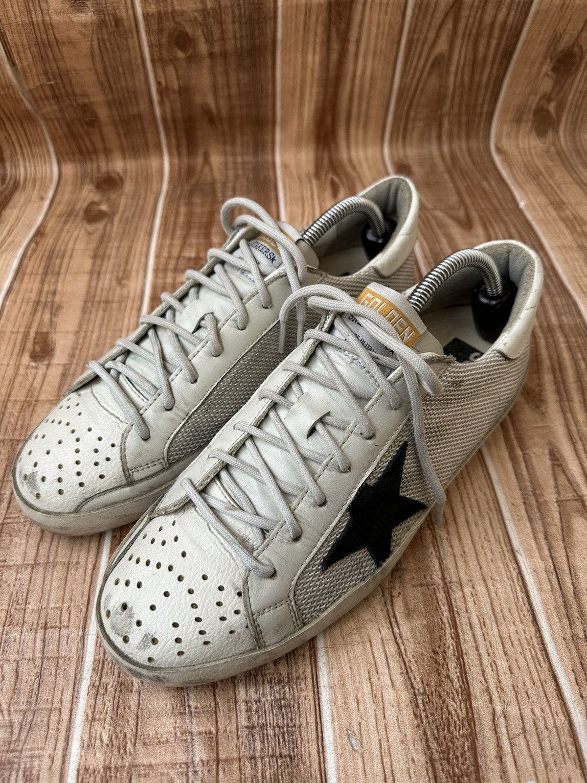 Golden Goose Golden Goose Superstar White Mesh GGDB Lowtops Size US 9 / EU 42 - 4 Thumbnail