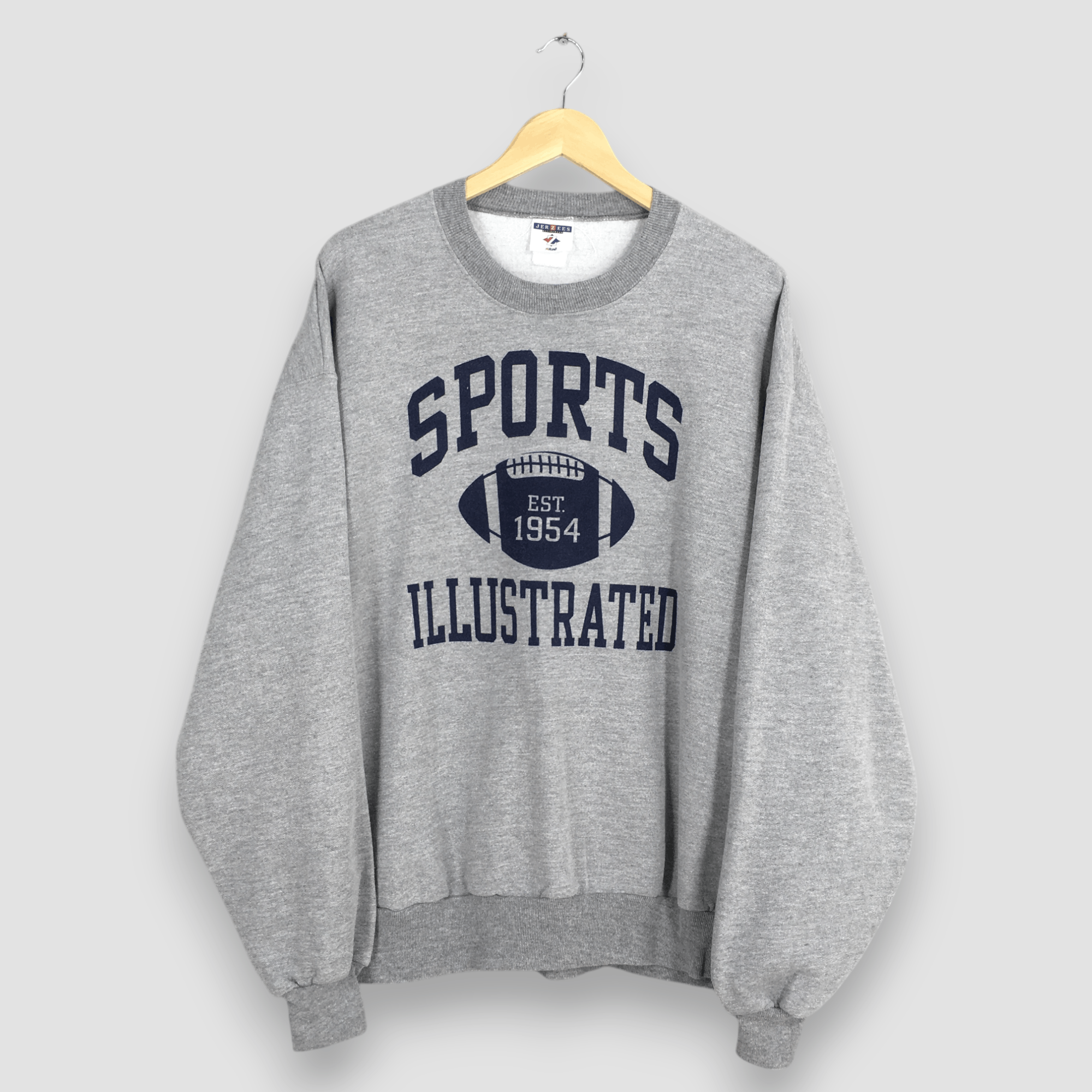 Jerzees Vintage 90s Sports XXL Illustrated Gray Sweatshirt XLarge Size US XXL / EU 58 / 5 - 1 Thumbnail