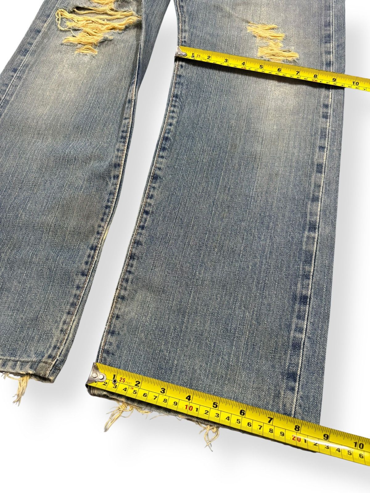 Edwin Vintage Edwin 505X Selvedge Mud Wash Loose Distressed Jeans Size US 31 - 18 Thumbnail