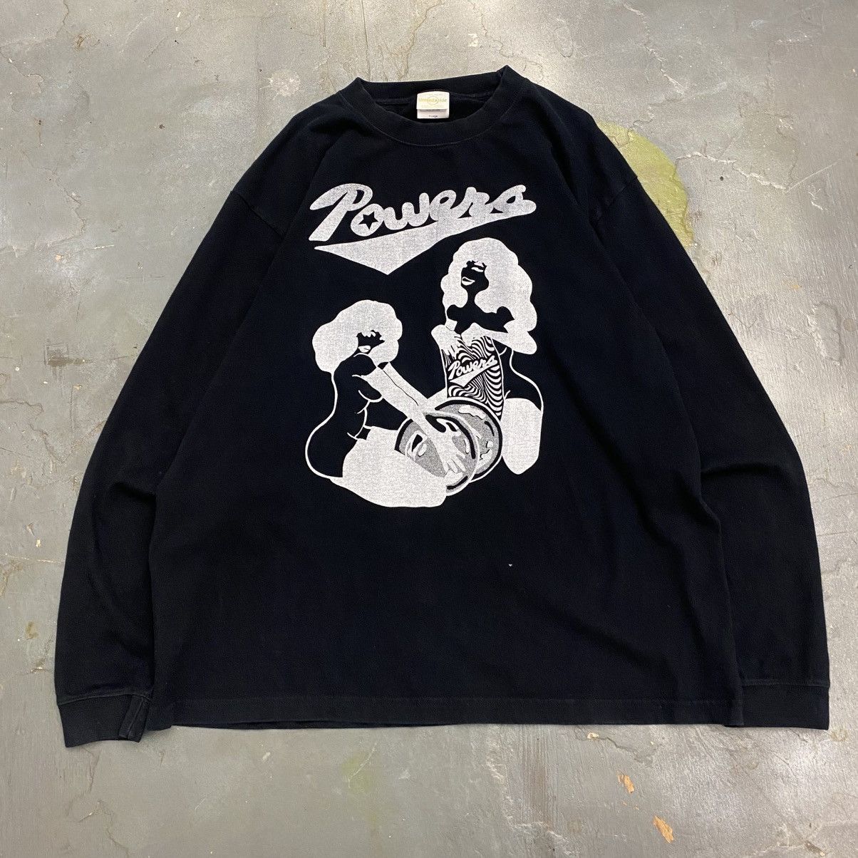 Vintage Powers Black Long Sleeve Shirt Size US L / EU 52-54 / 3 - 1 Thumbnail