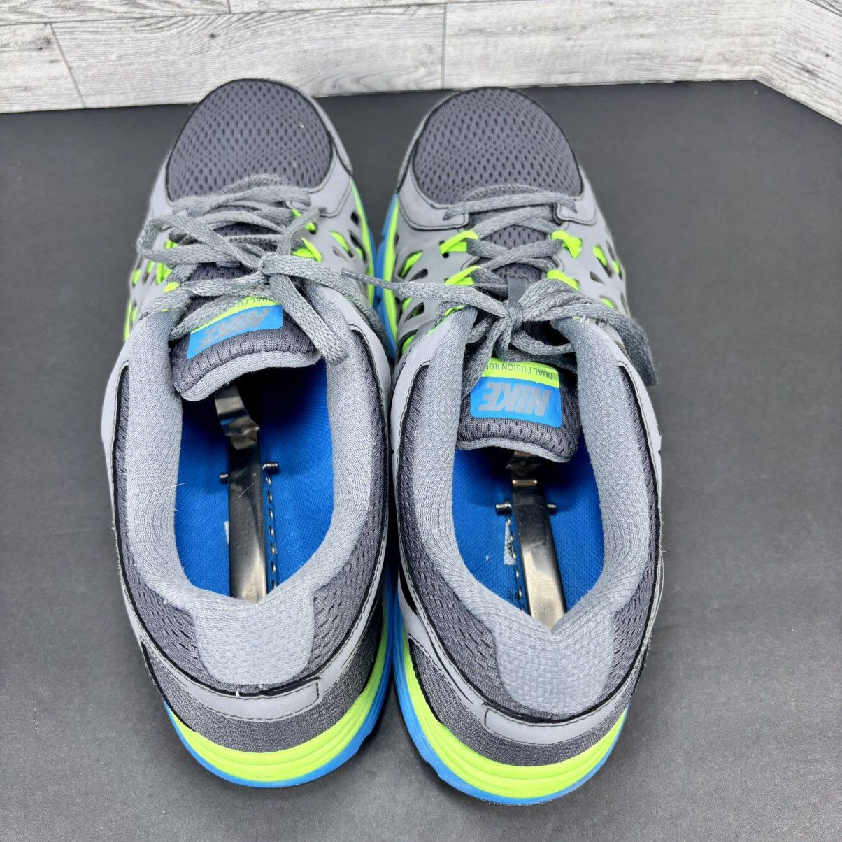 Nike Nike Dual Fusion Run 2 Grey/Lime/Blue Running Shoes Sz 13 Size US 13 / EU 46 - 6 Thumbnail
