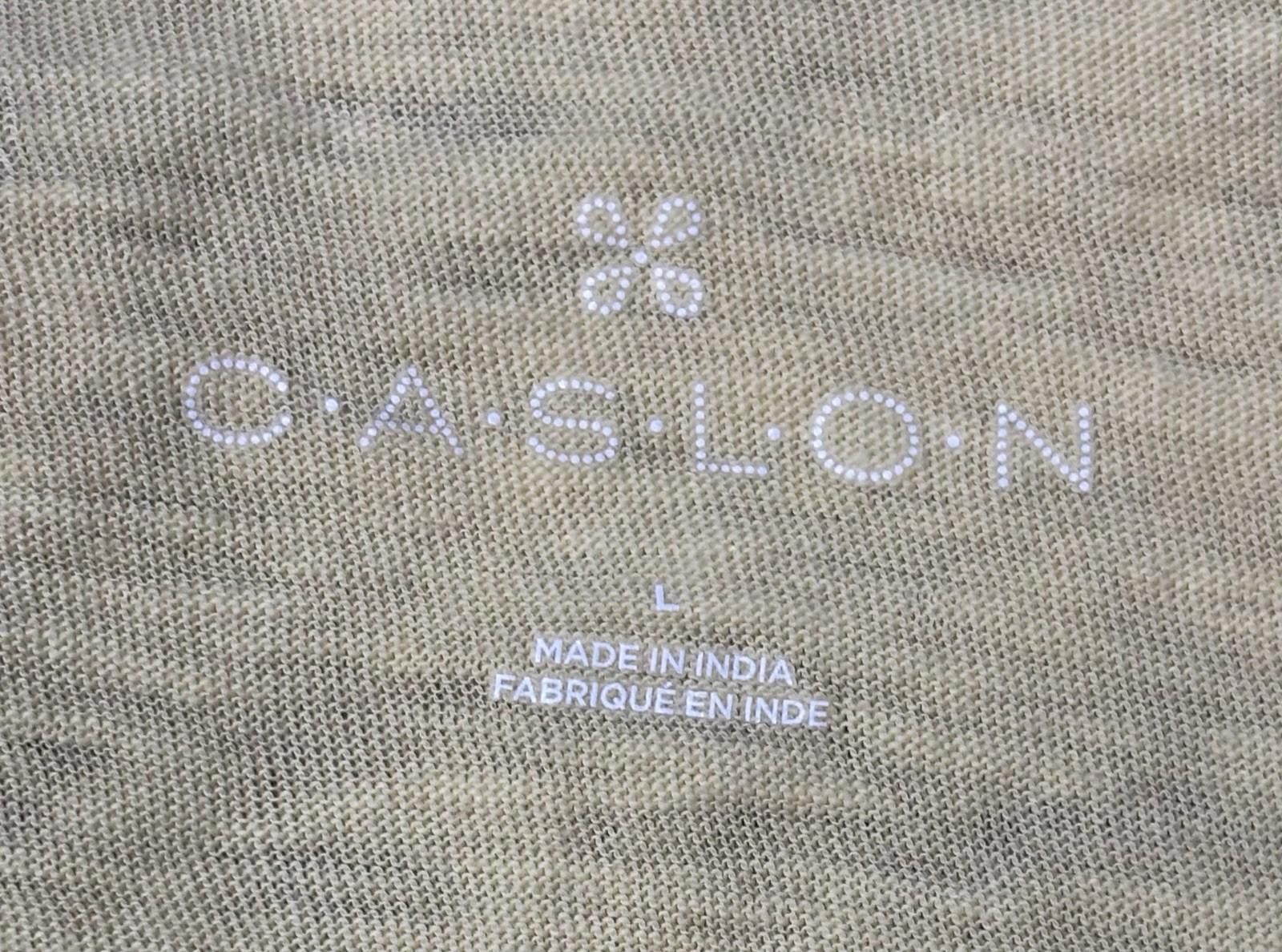 Other Caslon Top Womens Large Organic Cotton Ruffle Hem Yellow Size L / US 10 / IT 46 - 2 Thumbnail
