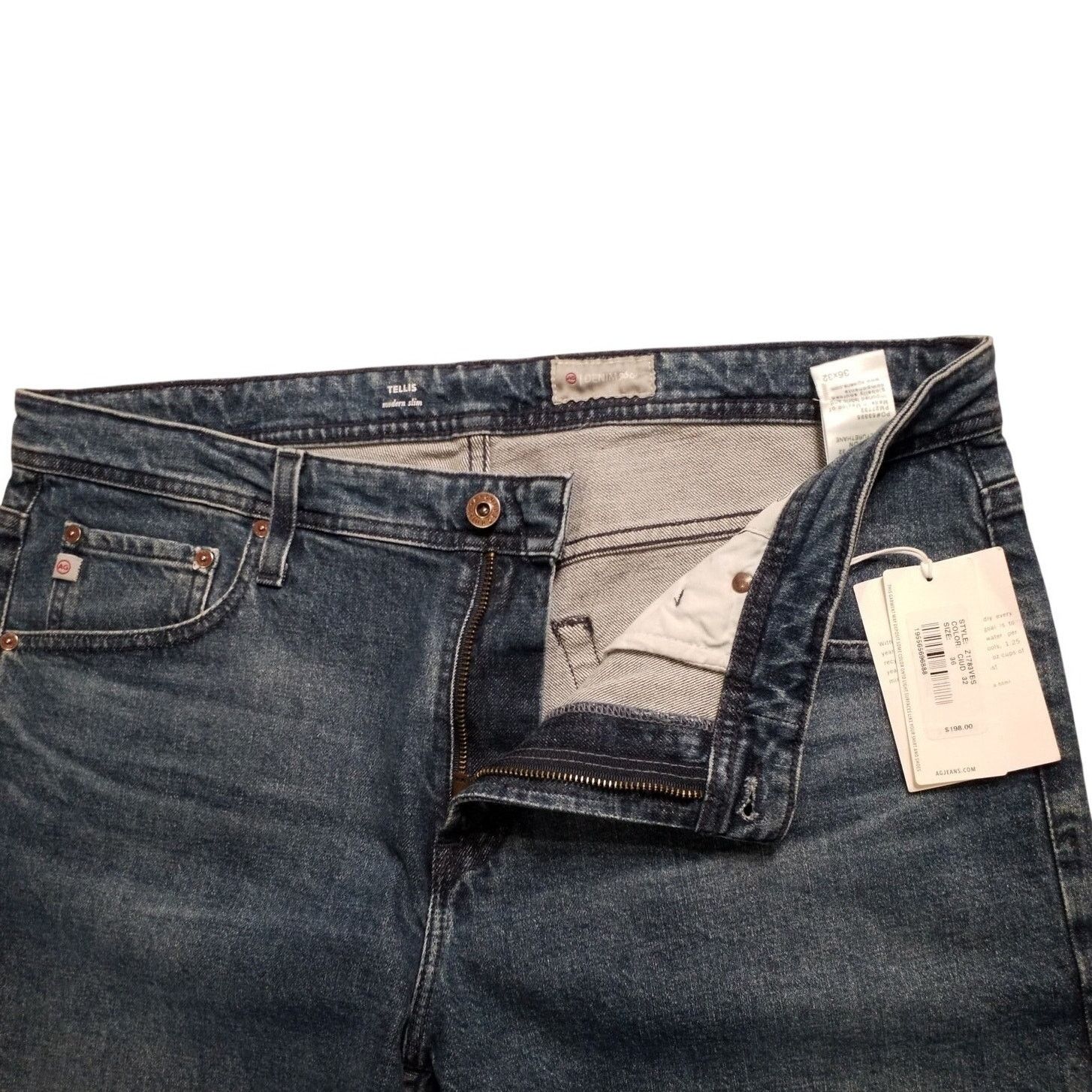 AG Adriano Goldschmied AG Tellis 360 Modern Slim Cloud Soft Vapor Wash 36x32 NWT Size US 36 / EU 52 - 8 Thumbnail