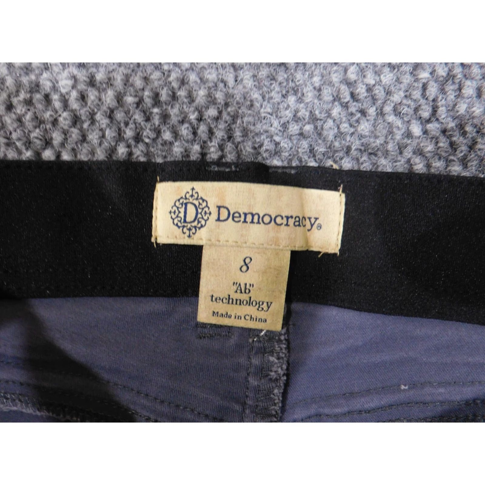 Vintage Democracy Jeans Women's Straight Jeans 8 Blue Cotton Denim Stretch Waist 31 in Inseam 28 in Zipper Regular Rise Mid Vintage No Size 24" / US 00 / IT 34 - 6 Thumbnail