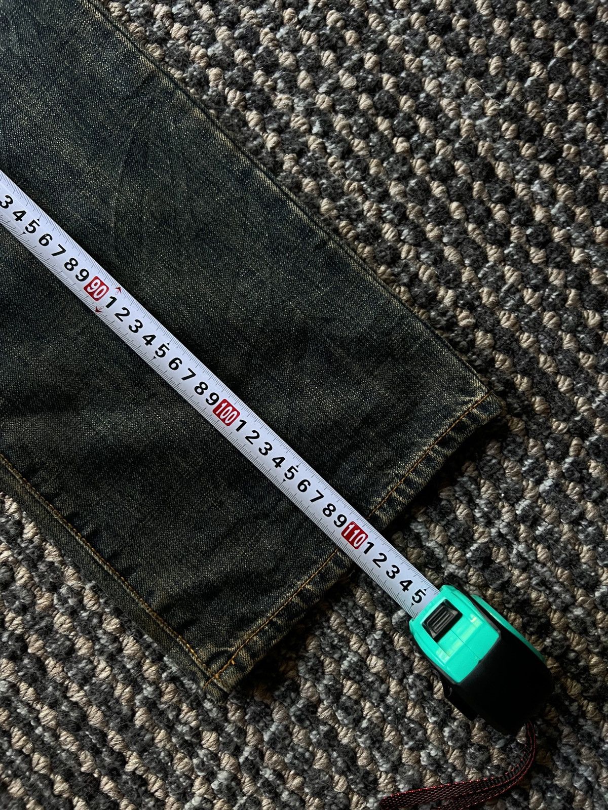 Japanese Brand 00’s Nippon Blue Embroided Washed Archive Baggy Jeans Y2K Size US 34 / EU 50 - 9 Thumbnail