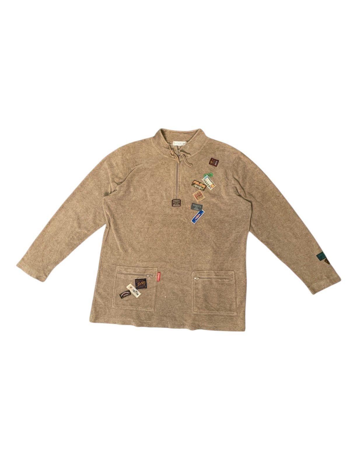 Japanese Brand Rare Design Kazamidori By Naicai Half Zipper Sweatshirts Size M / US 6-8 / IT 42-44 - 3 Thumbnail