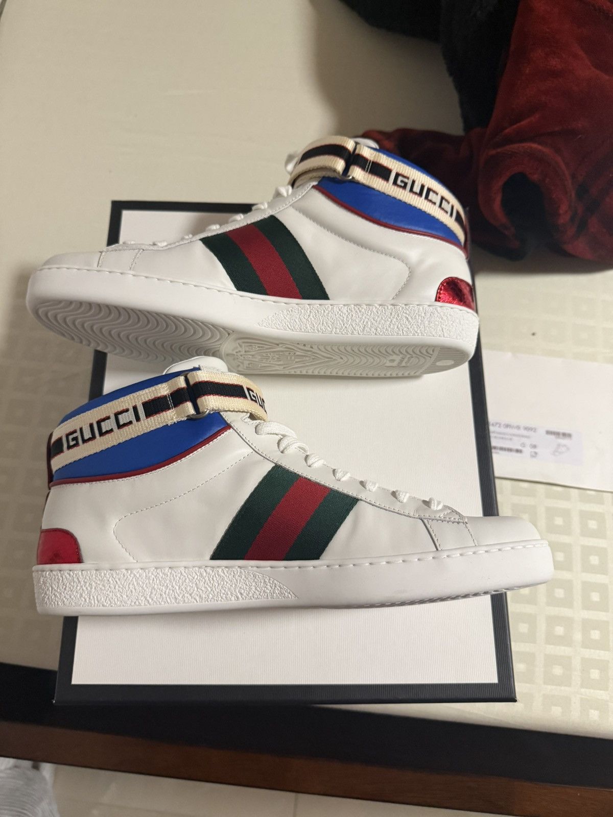 Gucci Gucci Ace High Top Sneaker Size US 8 / EU 41 - 7 Thumbnail