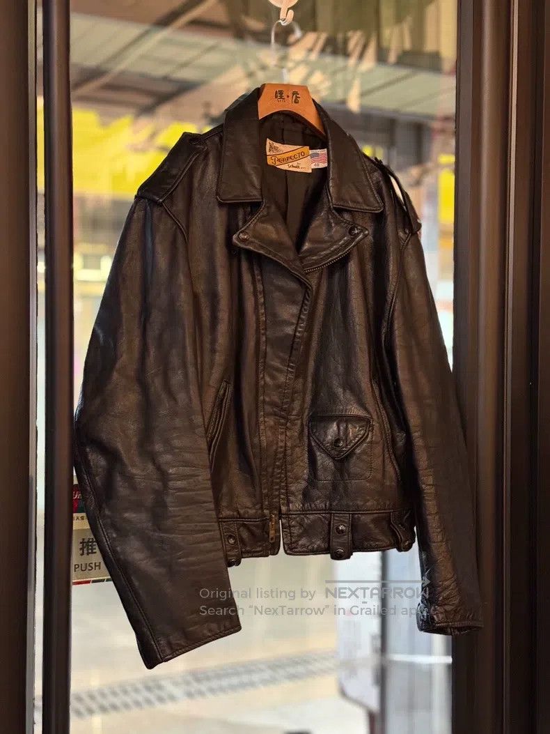 Schott Schott Cowhide embroidered leather jacket Size US XL / EU 56 / 4 - 5 Thumbnail