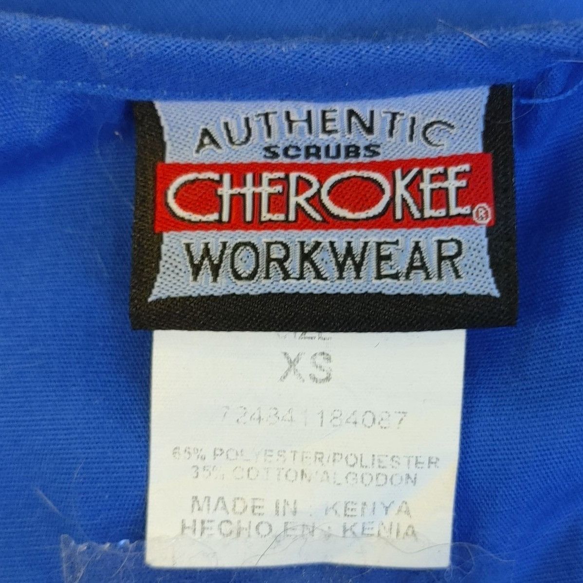 Other Authentic Cherokee Workwear Unisex Blue Short Sleeve Scrub T Size XS / US 0-2 / IT 36-38 - 3 Thumbnail