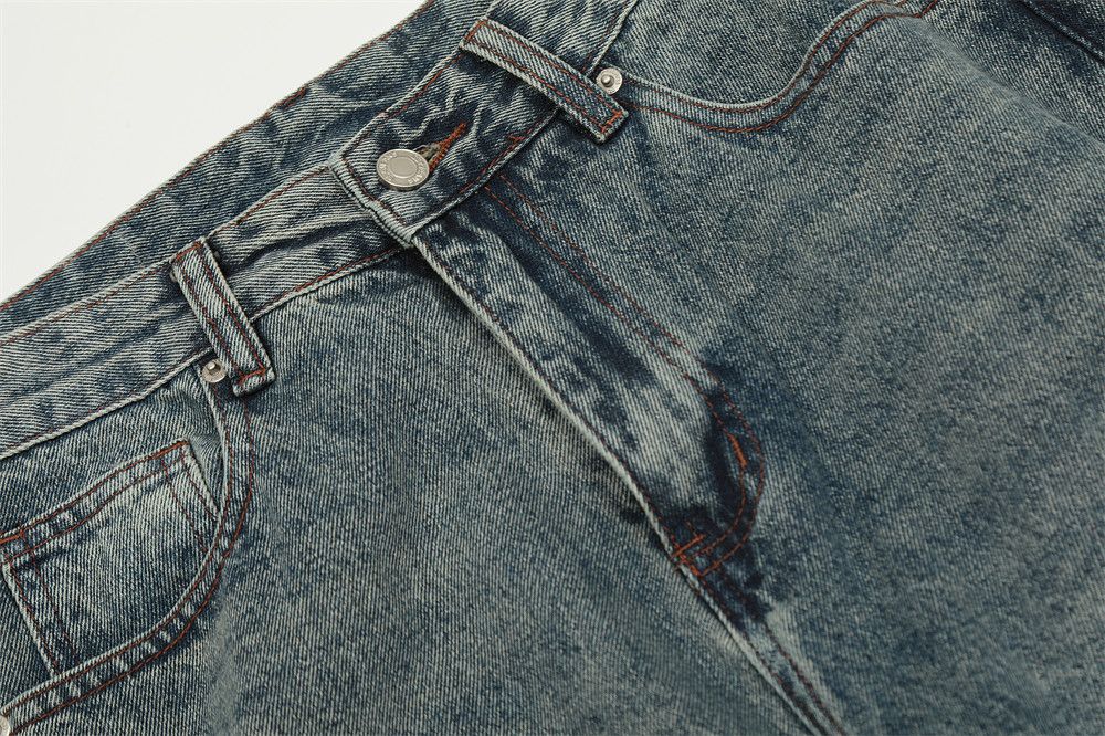 Japanese Brand × Jean Punk distressed washed men's high street trendy flared jeans Size US 32 / EU 48 - 5 Thumbnail