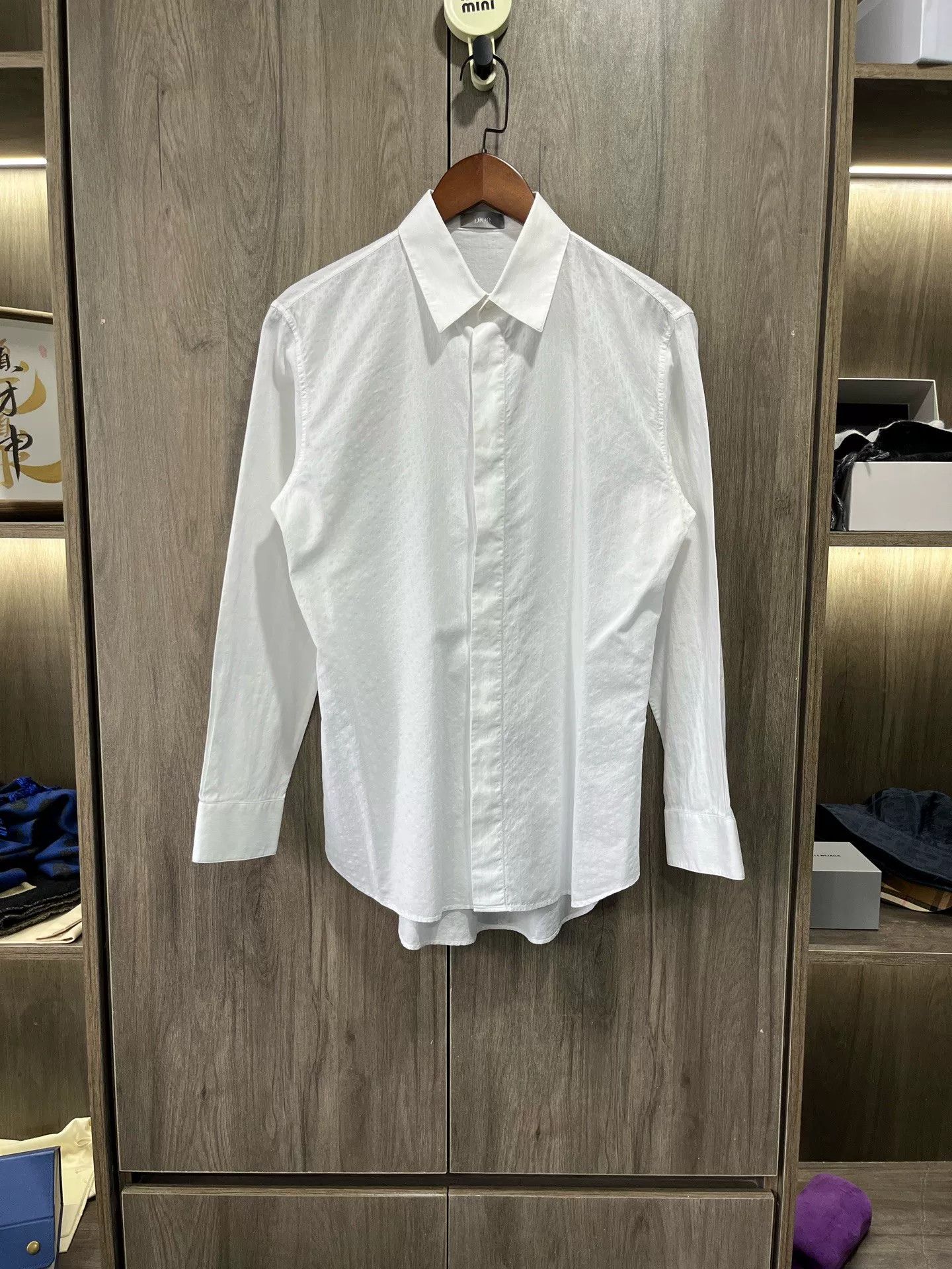 Dior Dior White All-Over Print Long-Sleeve Shirt Size US M / EU 48-50 / 2 - 1 Thumbnail