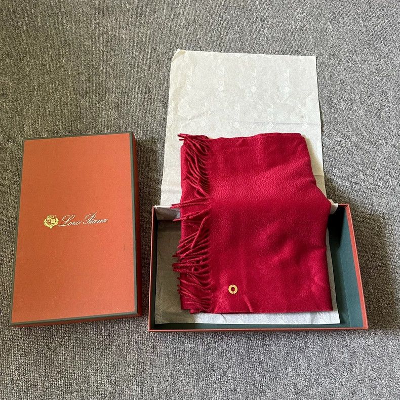 Loro Piana LORO PIANA Wine red cashmere scarf Size ONE SIZE - 1 Thumbnail