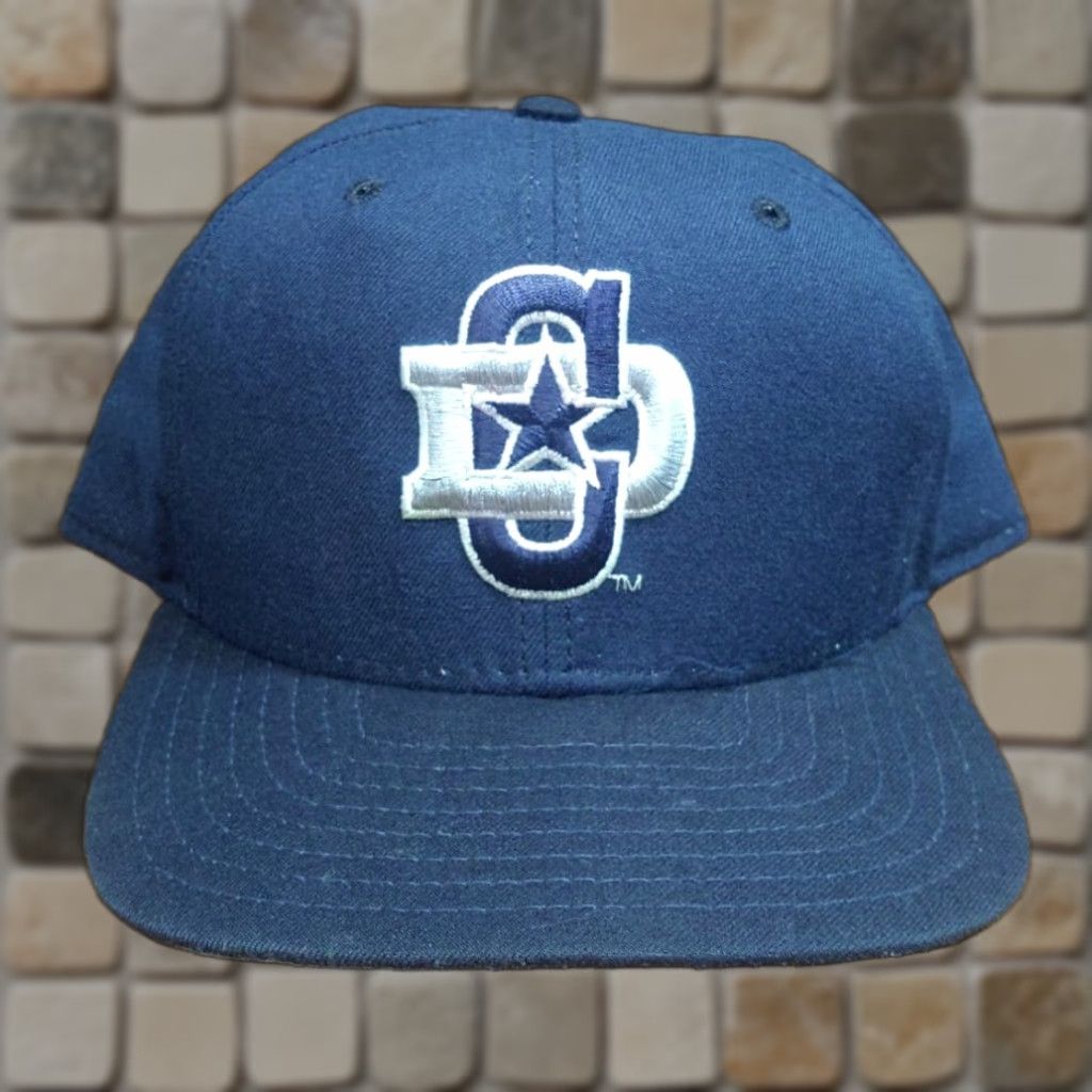 New Era VINTAGE Dallas Cowboys Pro Model Fitted Hat - Original New Era Wool Trucker Style Blue 1990s Mens/Adult L Official USA Size ONE SIZE - 1 Thumbnail