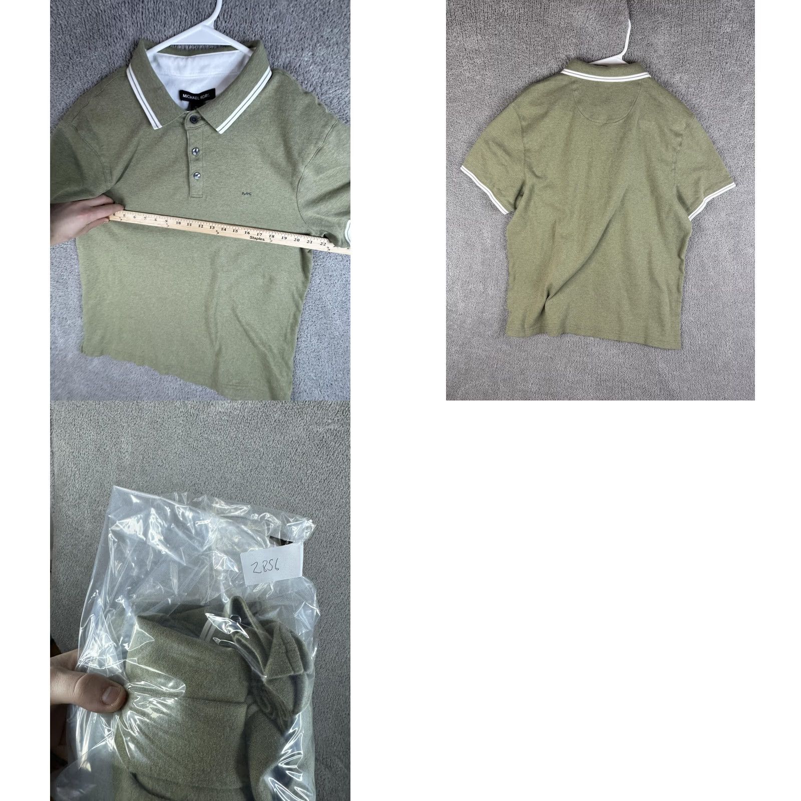 Michael Kors Michael Kors Polo Shirt Mens XL Green Short Sleeve Tipped Collar Logo Casual Polo Mens XL Green Size US XL / EU 56 / 4 - 8 Thumbnail