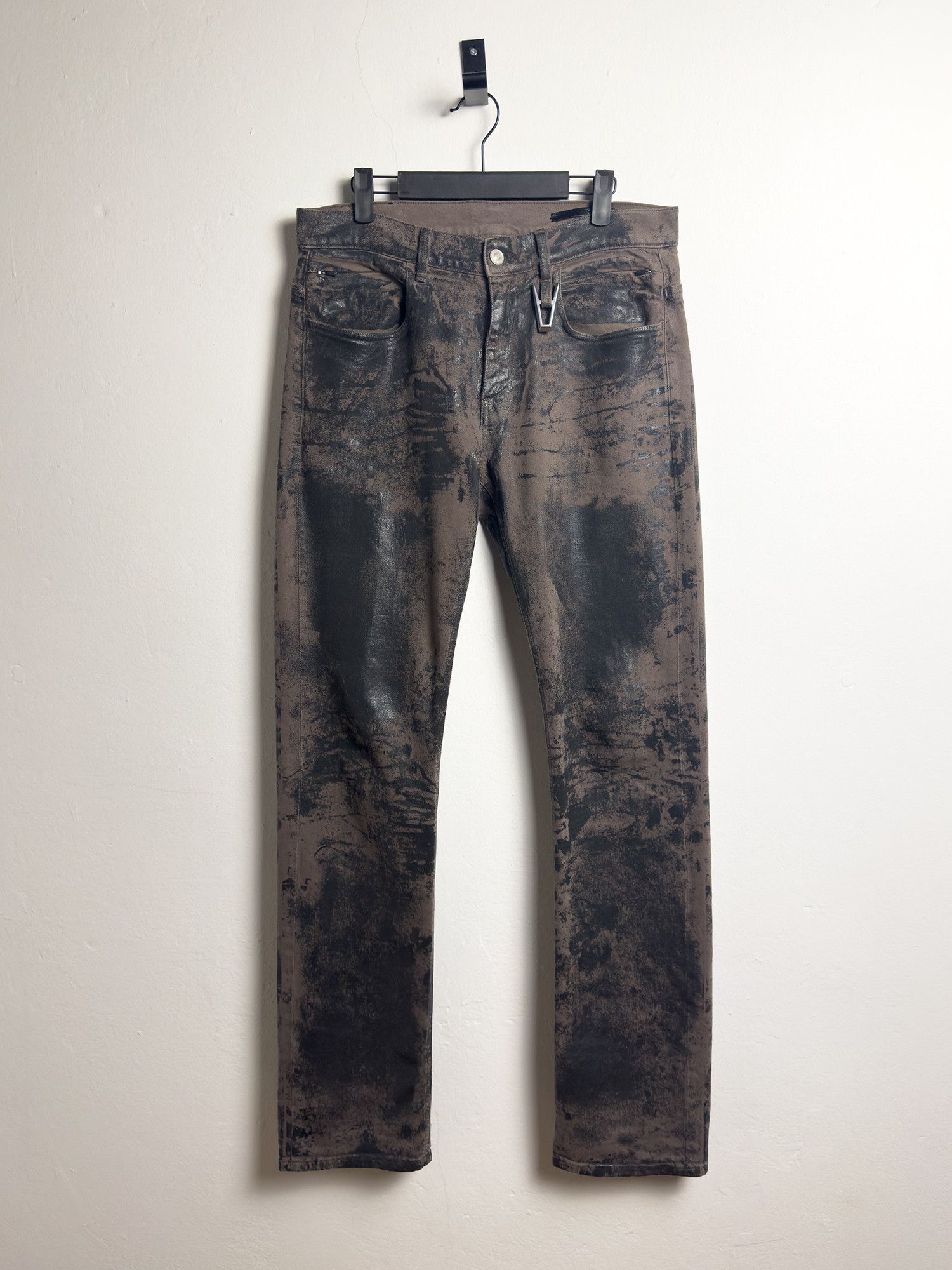 image of 1017 Alyx 9Sm Treated Dark Brown Denim, Men's (Size 32)