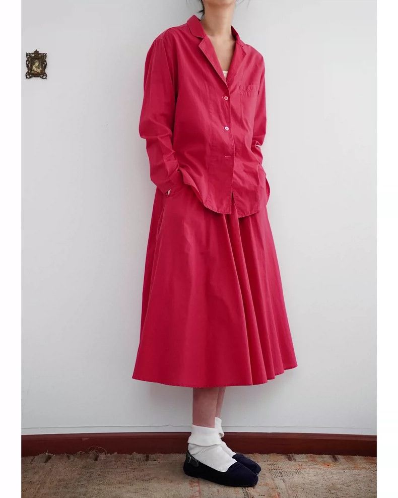 Kenzo KENZO Rose red dress set Size M / US 6-8 / IT 42-44 - 1 Thumbnail