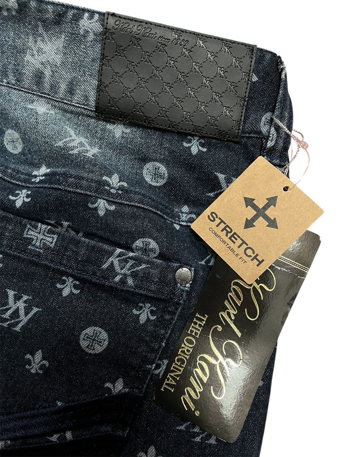 Karl Kani KARL KANI STRECTH MONOGRAM DENIM PANTS Size US 40 / EU 56 - 6 Thumbnail