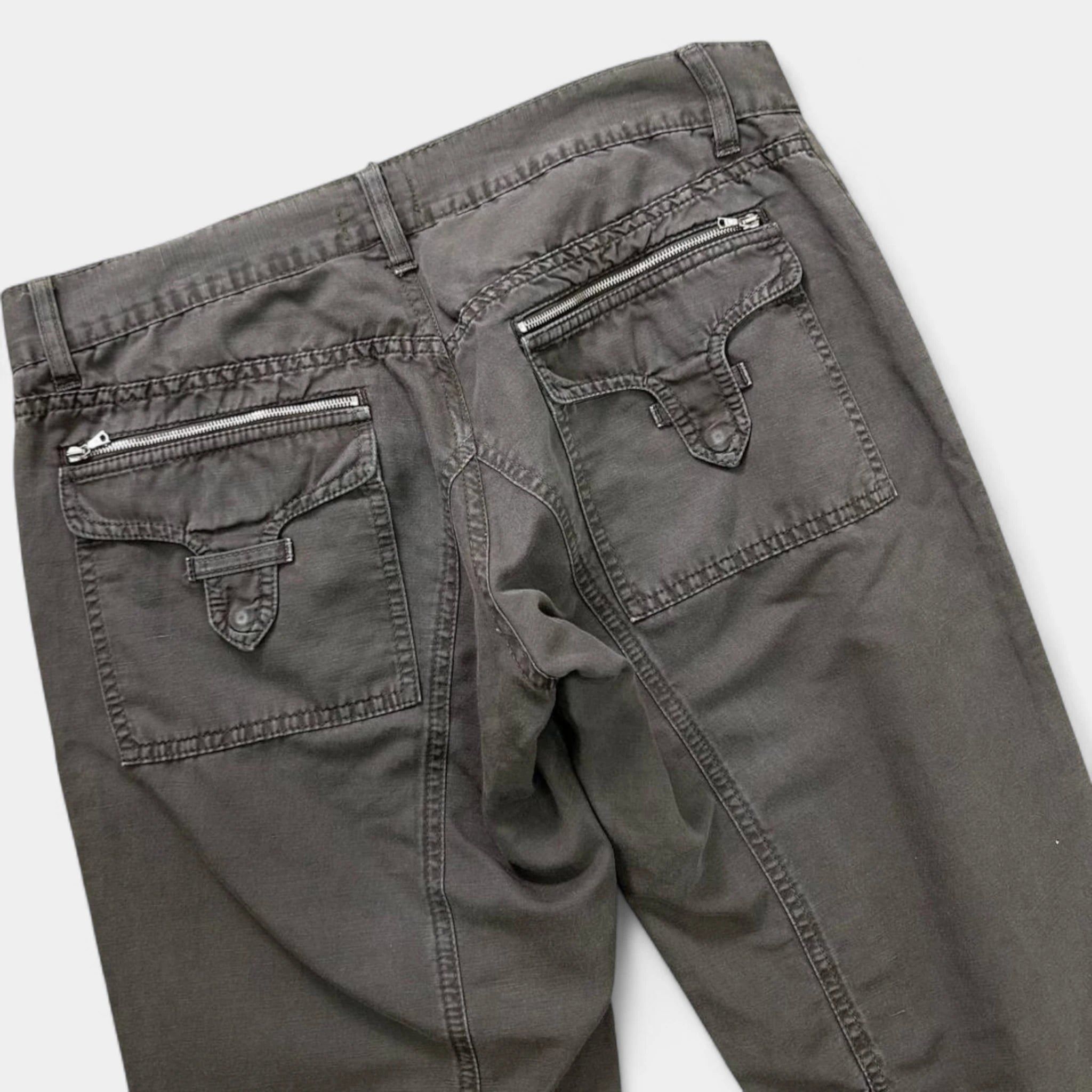 John Richmond Richmond Dark Brown Cargo Pants Size US 33 - 7 Thumbnail